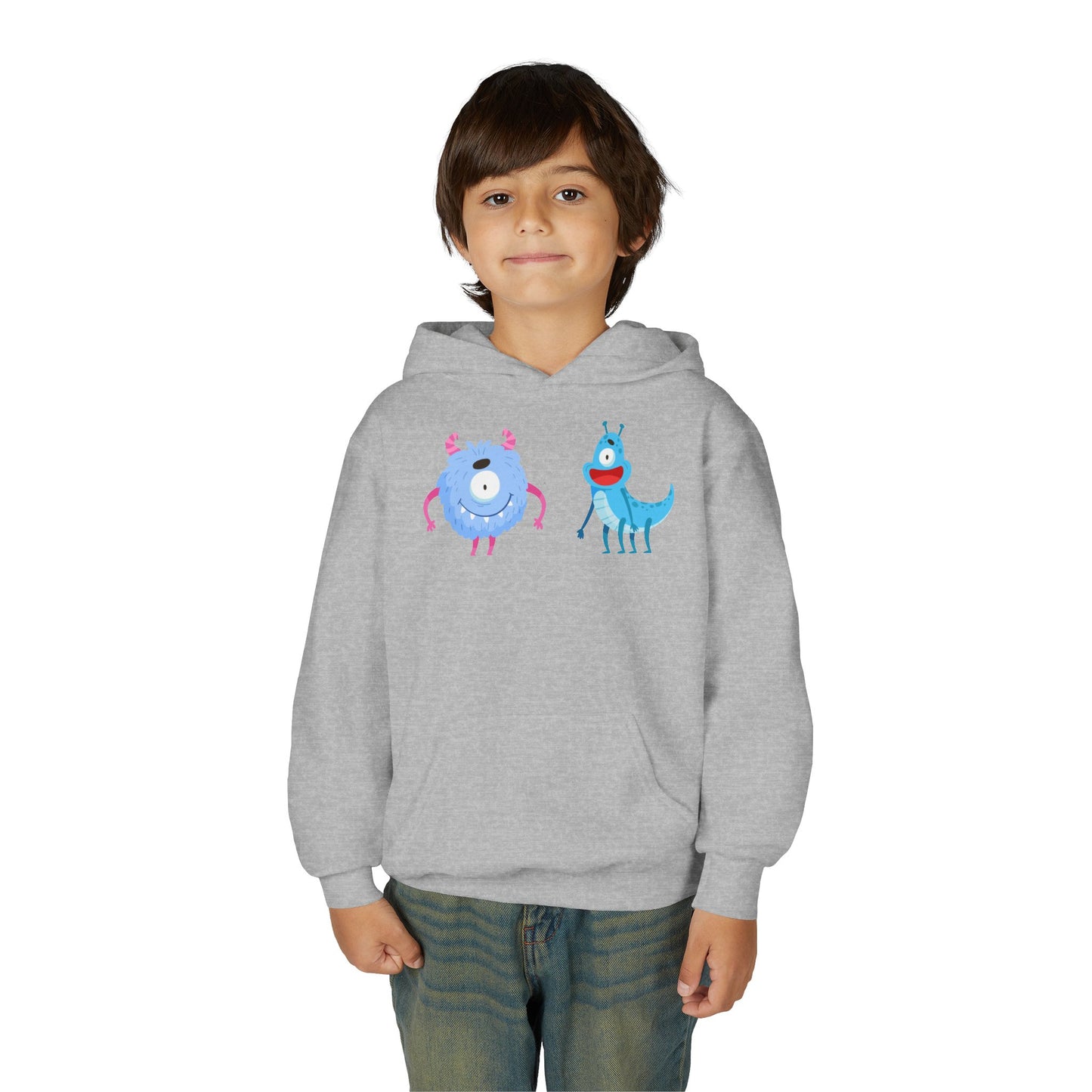 Youth Heavy Blend Hooded Sweatshirt -  One eyed monster