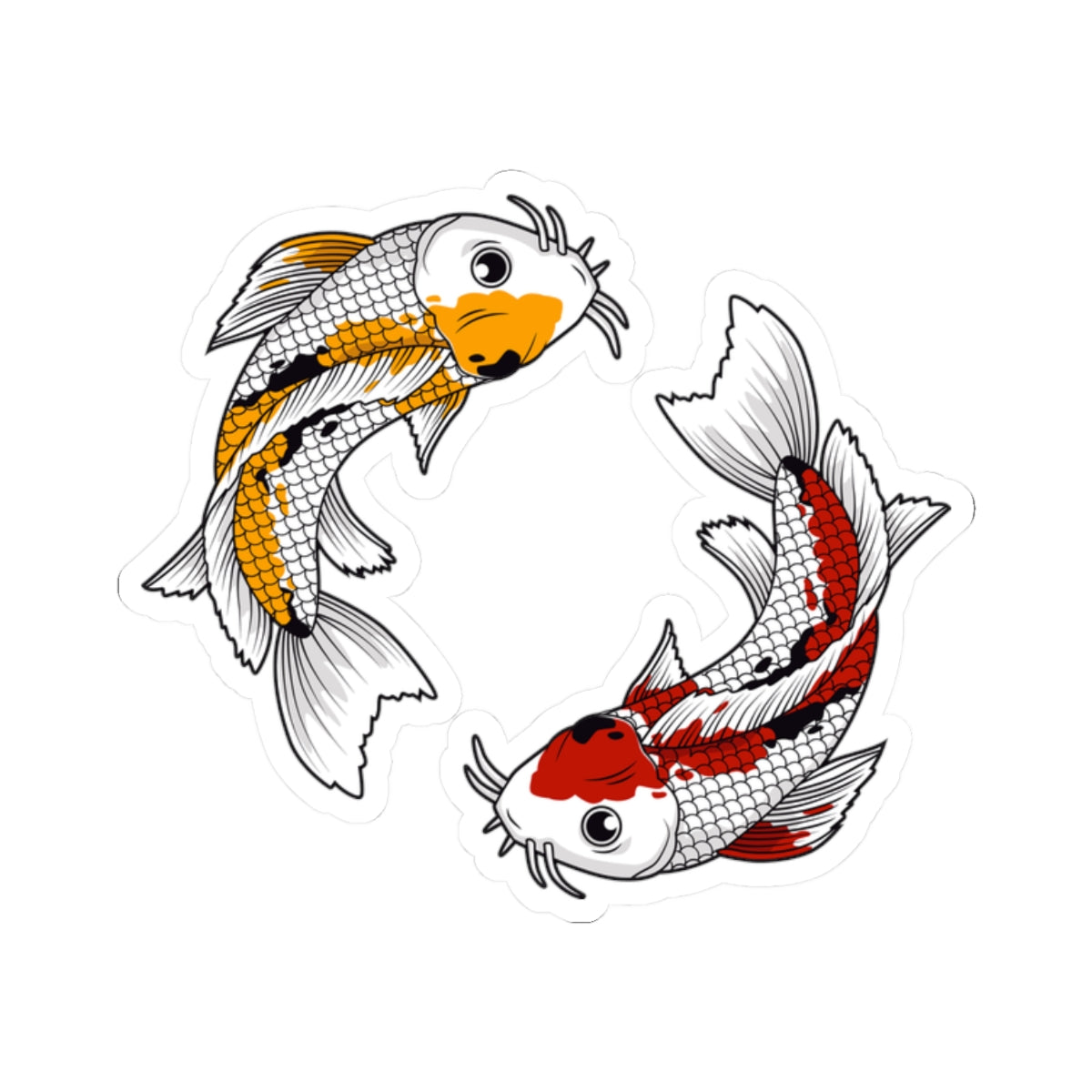 Kiss-Cut Vinyl Decals - Koi fish