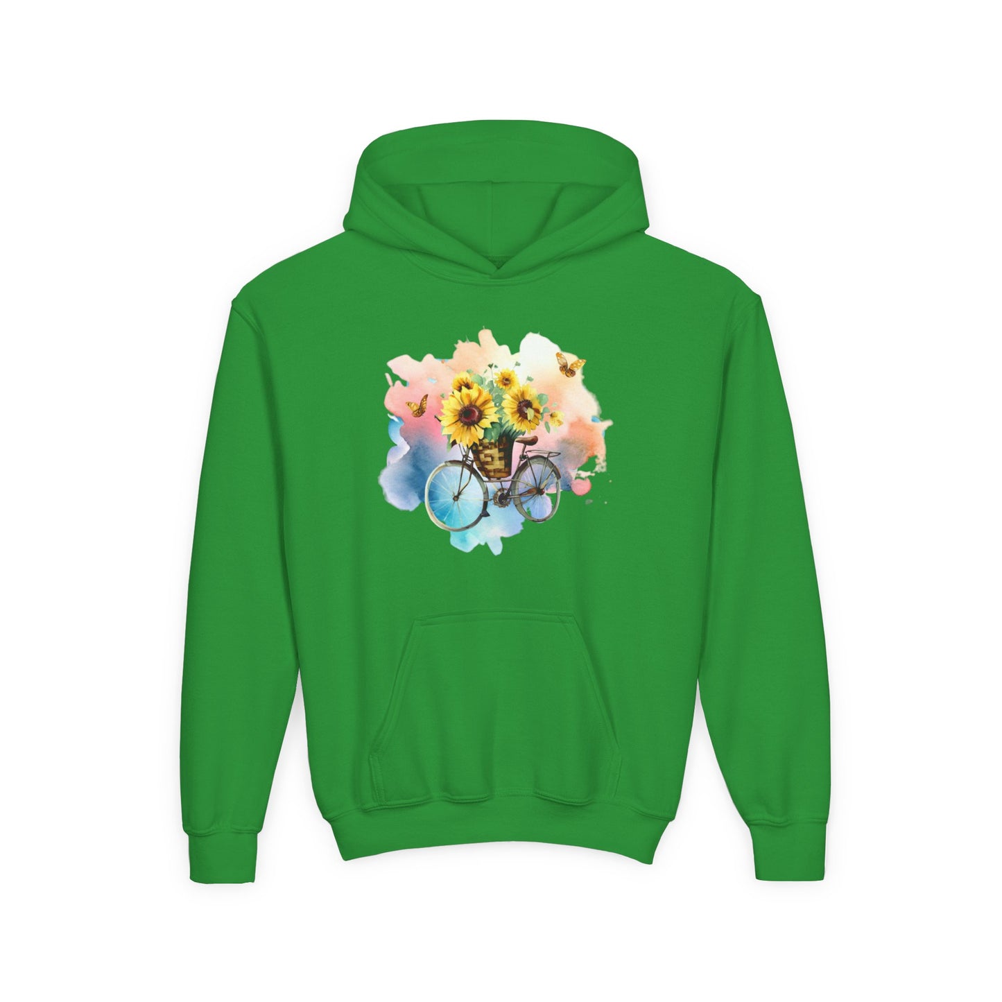 Youth Heavy Blend Hooded Sweatshirt - Sunflower Bicycle