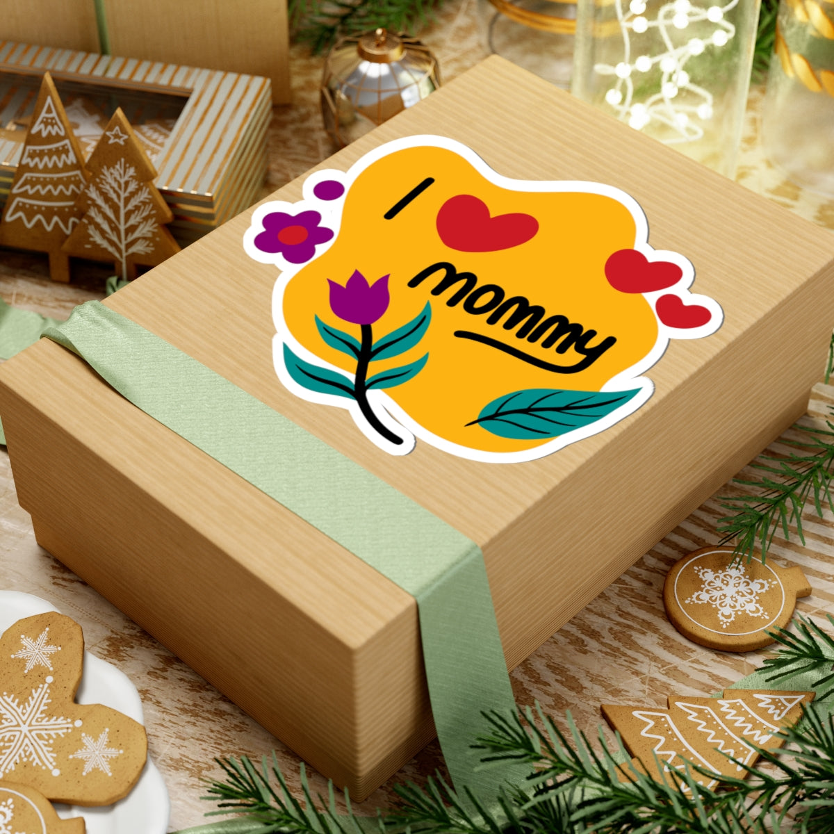 Kiss-Cut Vinyl Decals - I love you mommy