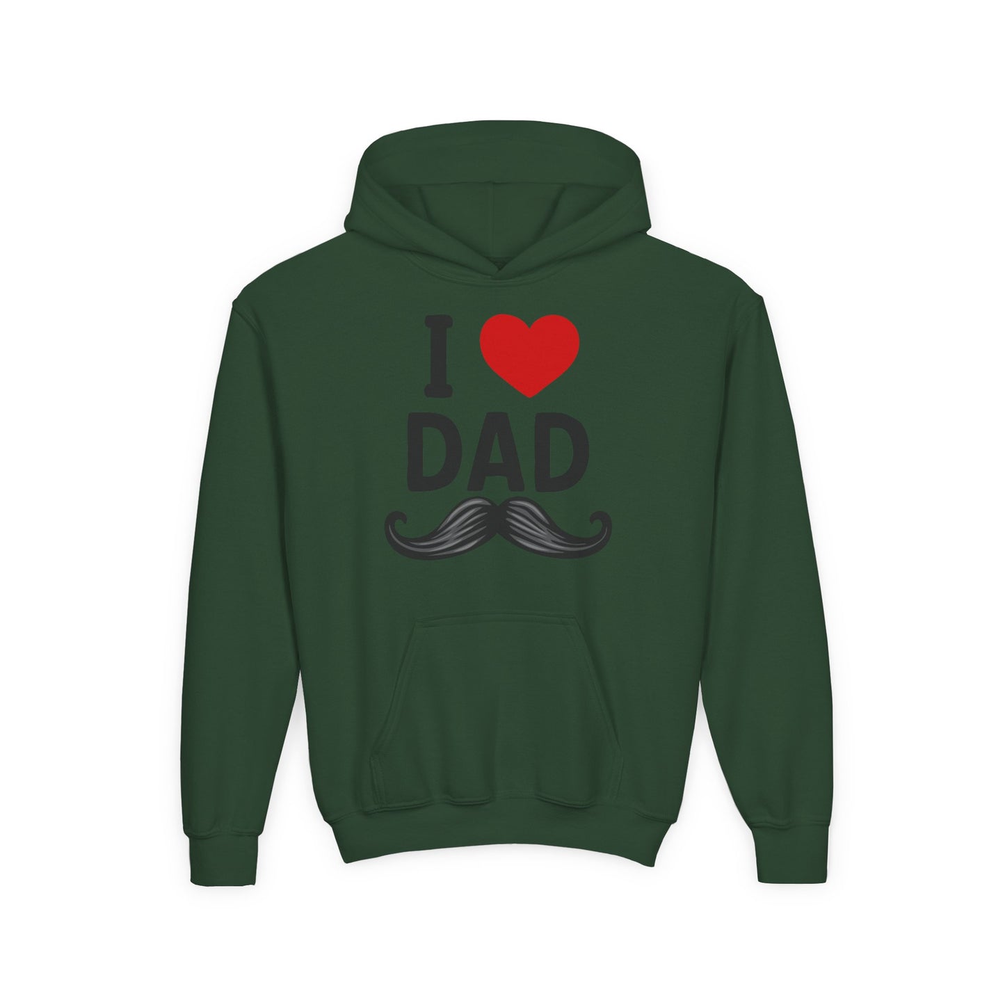 Youth Heavy Blend Hooded Sweatshirt - I love dad