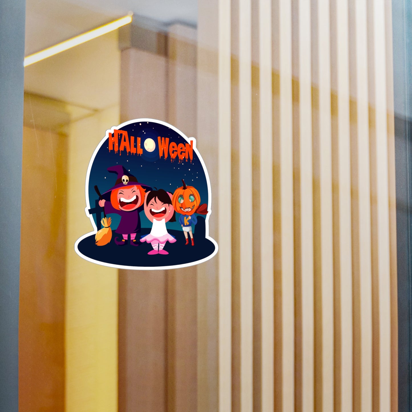 Halloween Kiss-Cut Vinyl Decals – Super kiddo wearing pumpkin