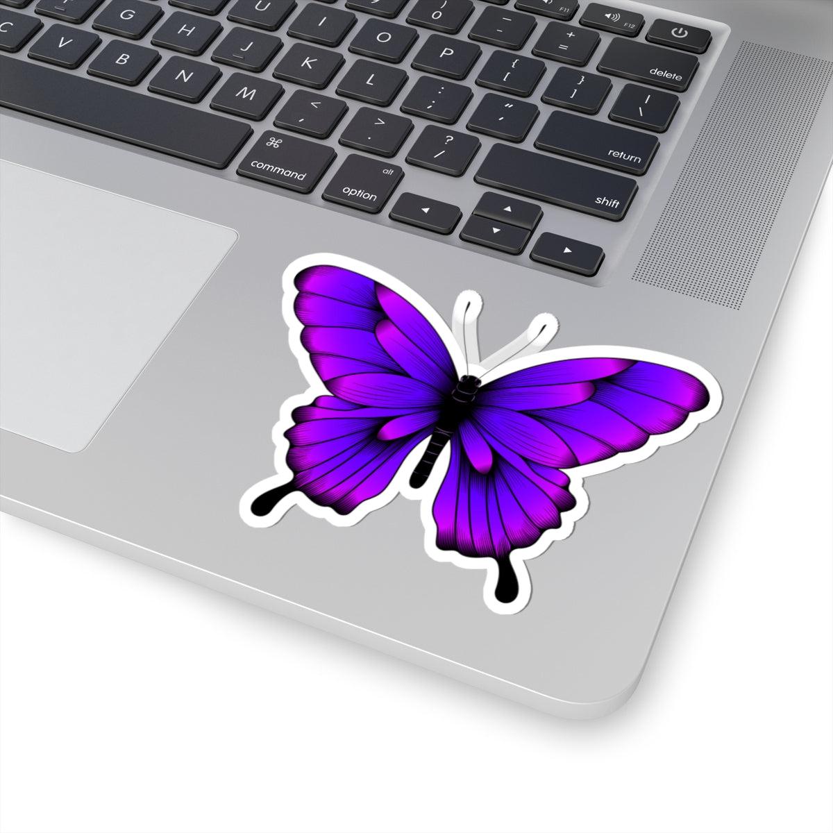 Kiss-Cut Vinyl Decals - Tropical purple butterfly