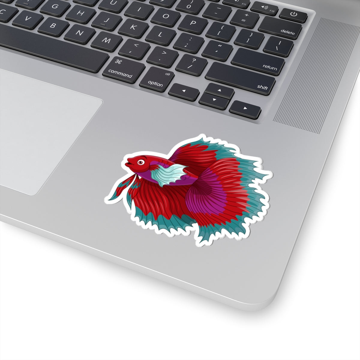 Kiss-Cut Vinyl Decals - Red siamese fighting fish