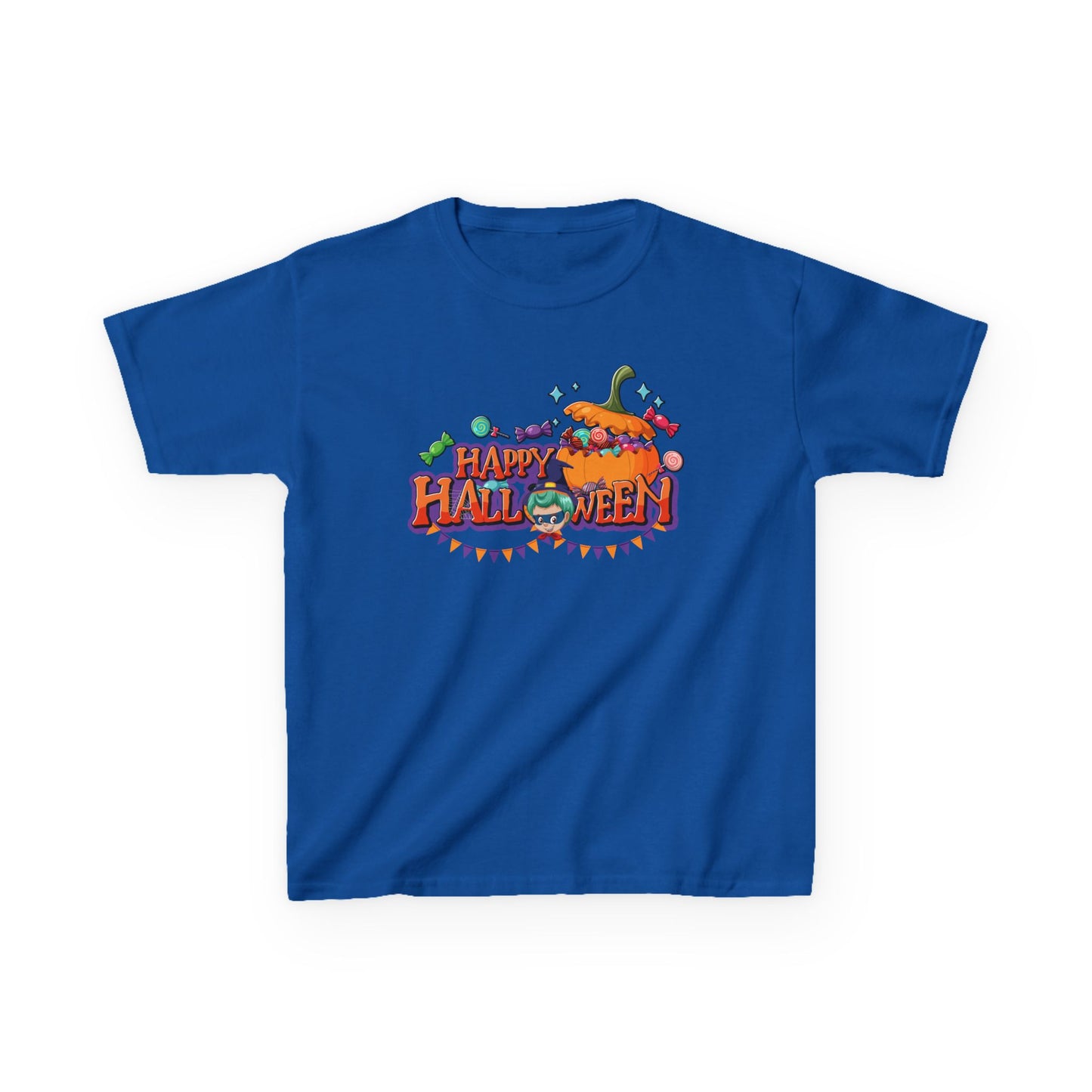 Kids Heavy Cotton™ Tee - Happy halloween banner