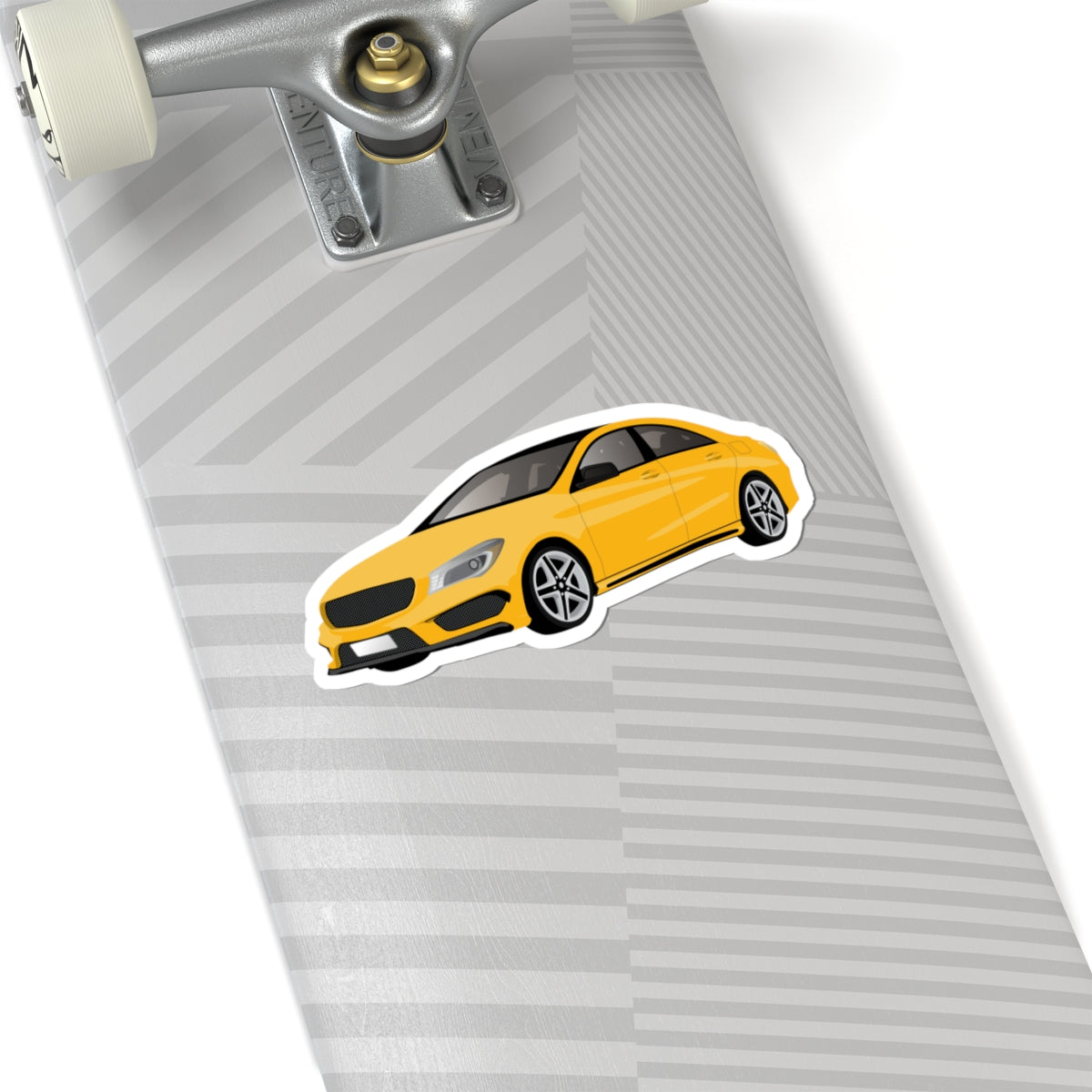 Kiss-Cut Vinyl Decals - Yellow car