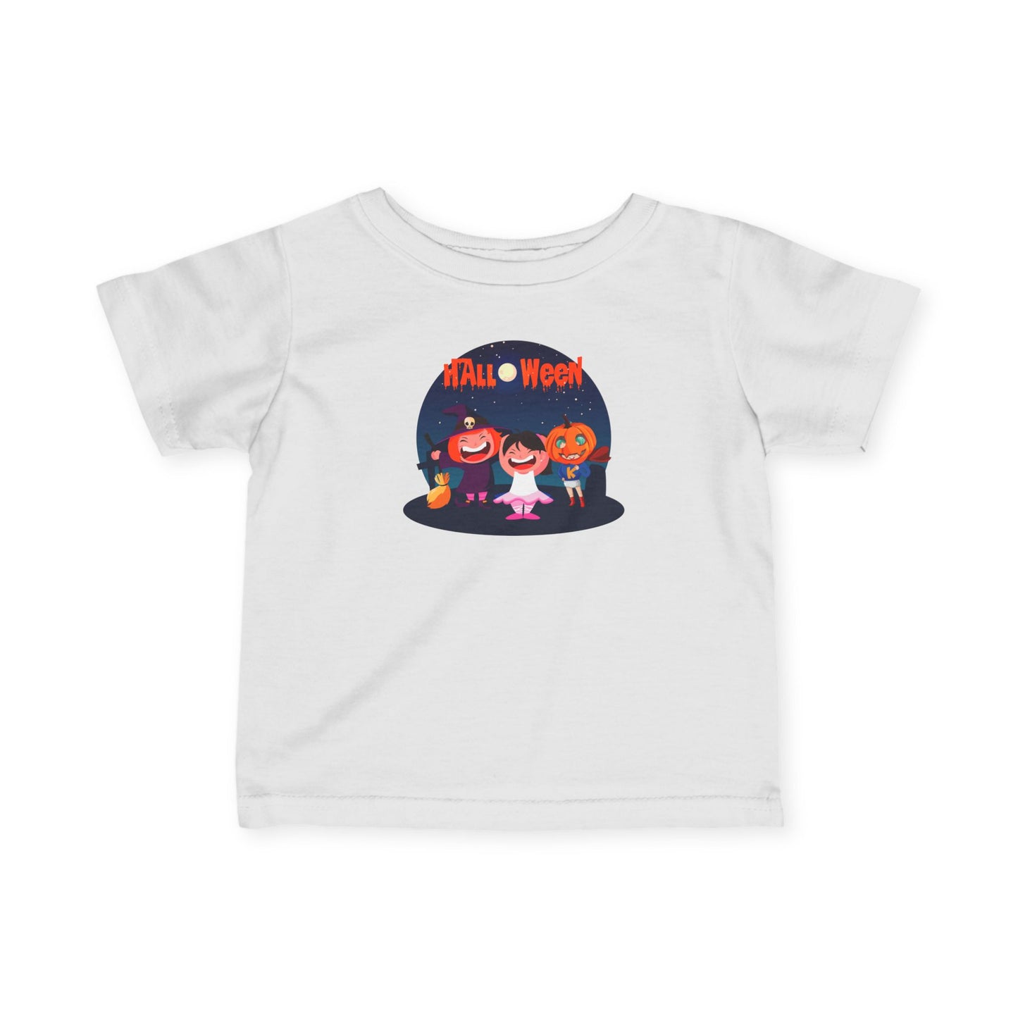 Infant Fine Jersey Tee - Super kiddo wearing pumpkin