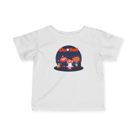 Infant Fine Jersey Tee - Super kiddo wearing pumpkin