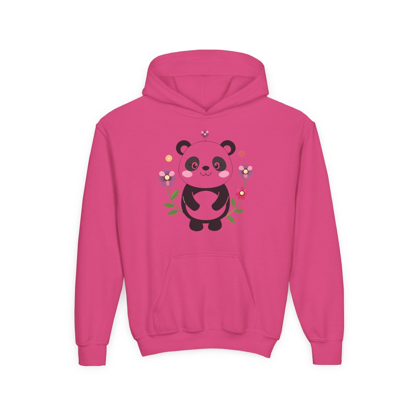 Youth Heavy Blend Hooded Sweatshirt - Charming panda