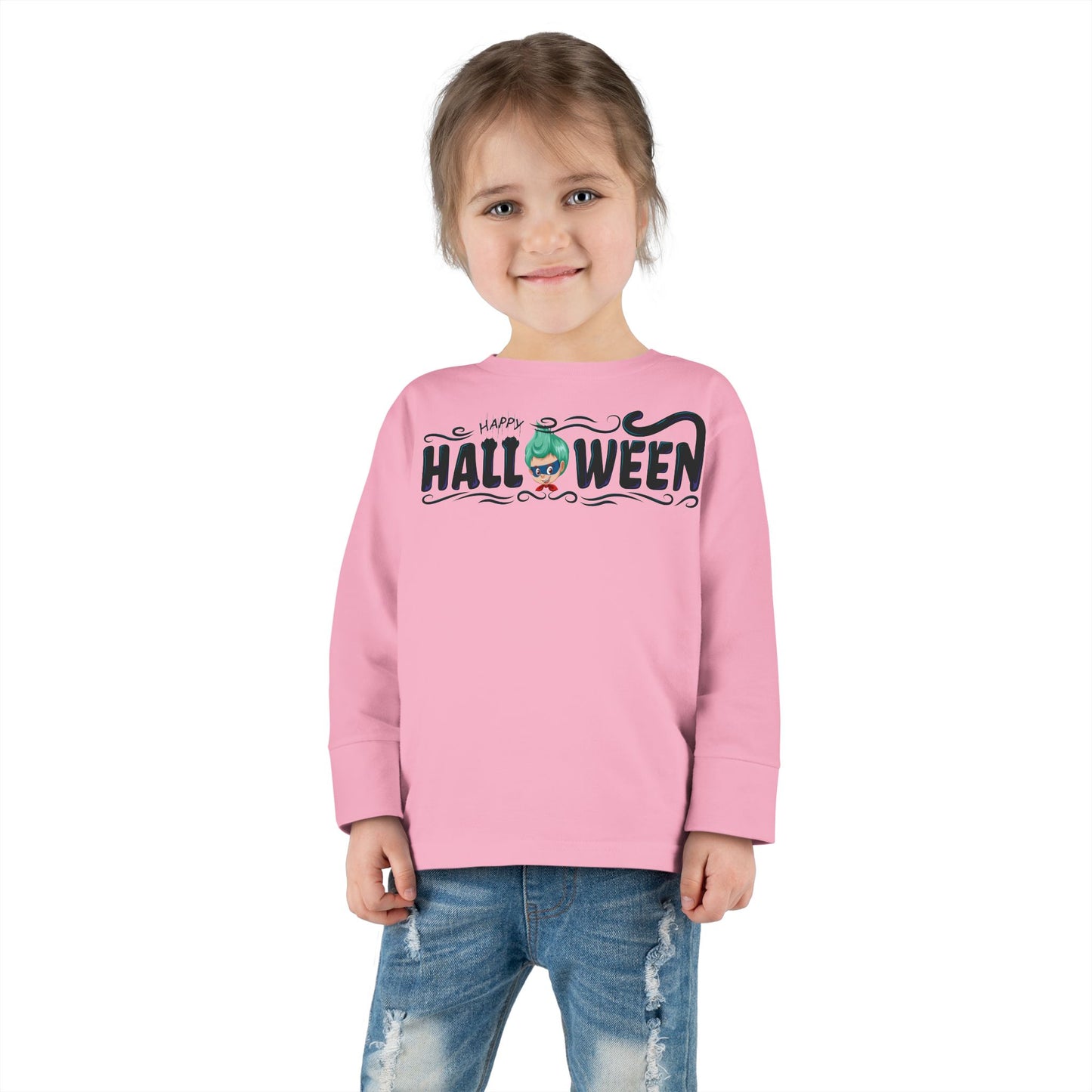 Toddler Long Sleeve Tee - Happy halloween by super kiddo