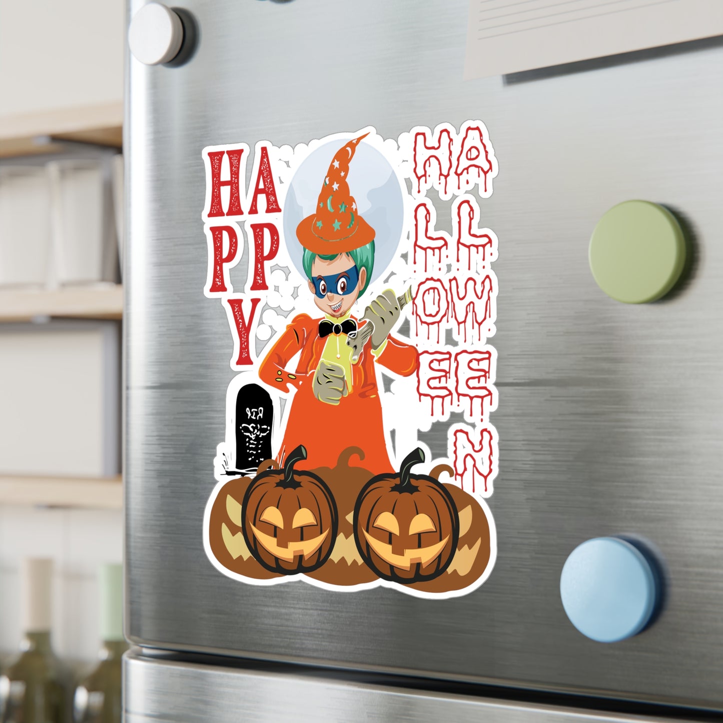 Halloween Kiss-Cut Vinyl Decals – Holloween design by super kiddo