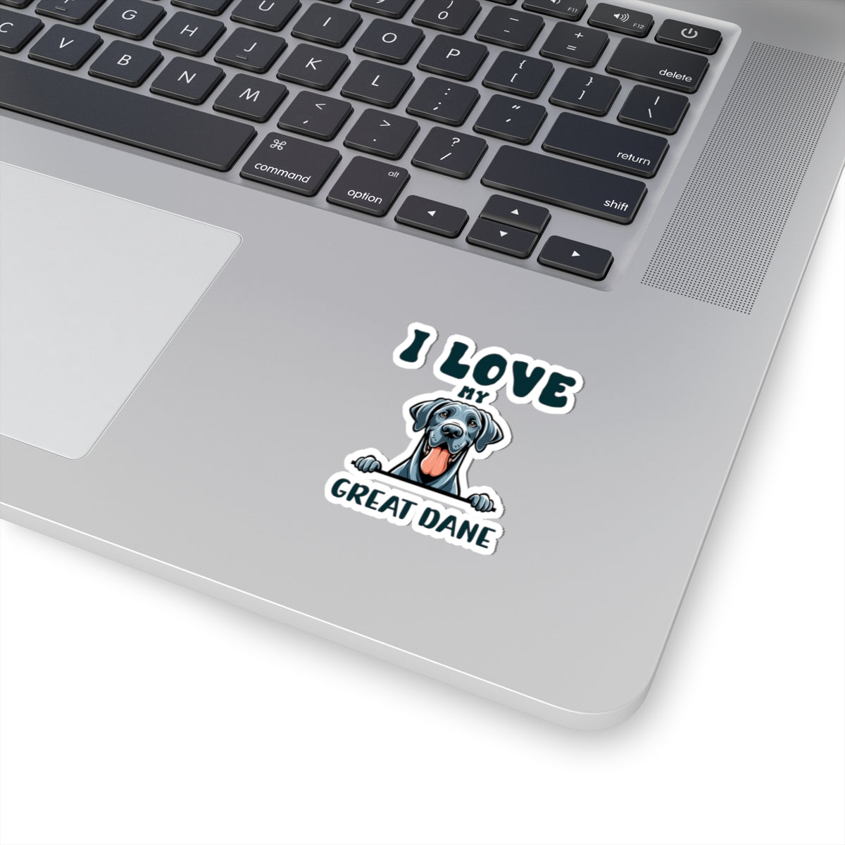 Kiss-Cut Vinyl Decals - I love my Great Dane