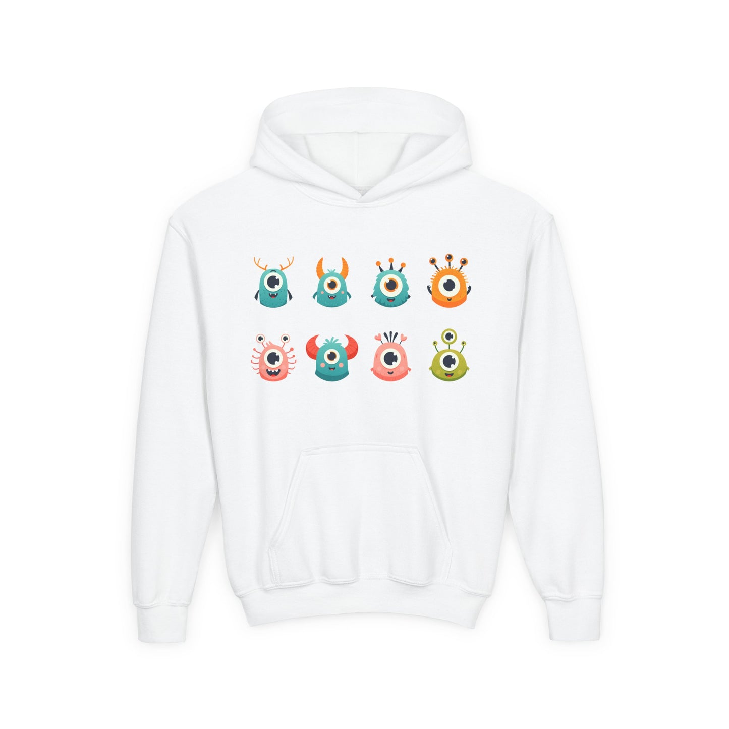Youth Heavy Blend Hooded Sweatshirt - One eye monsters