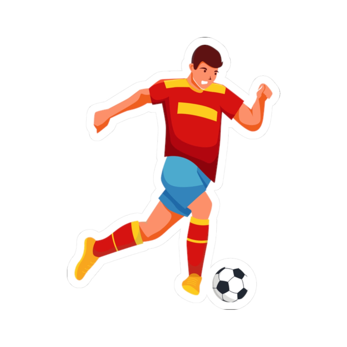 Kiss-Cut Stickers - Athlete playing football