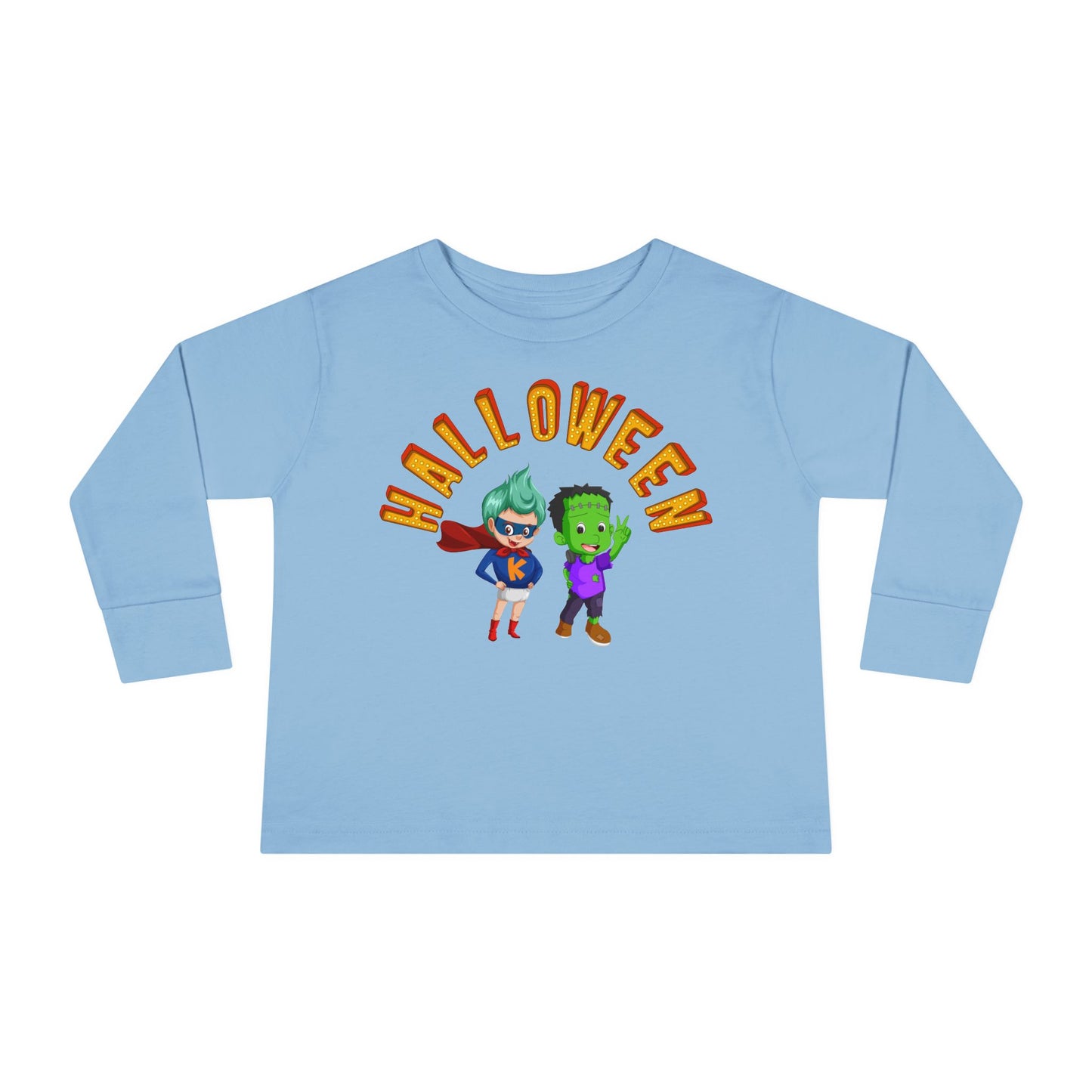 Toddler Long Sleeve Tee - Holloween with super kiddo