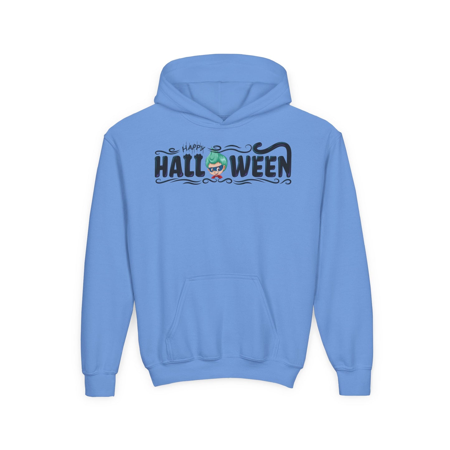 Youth Heavy Blend Hooded Sweatshirt - Happy halloween by super kiddo