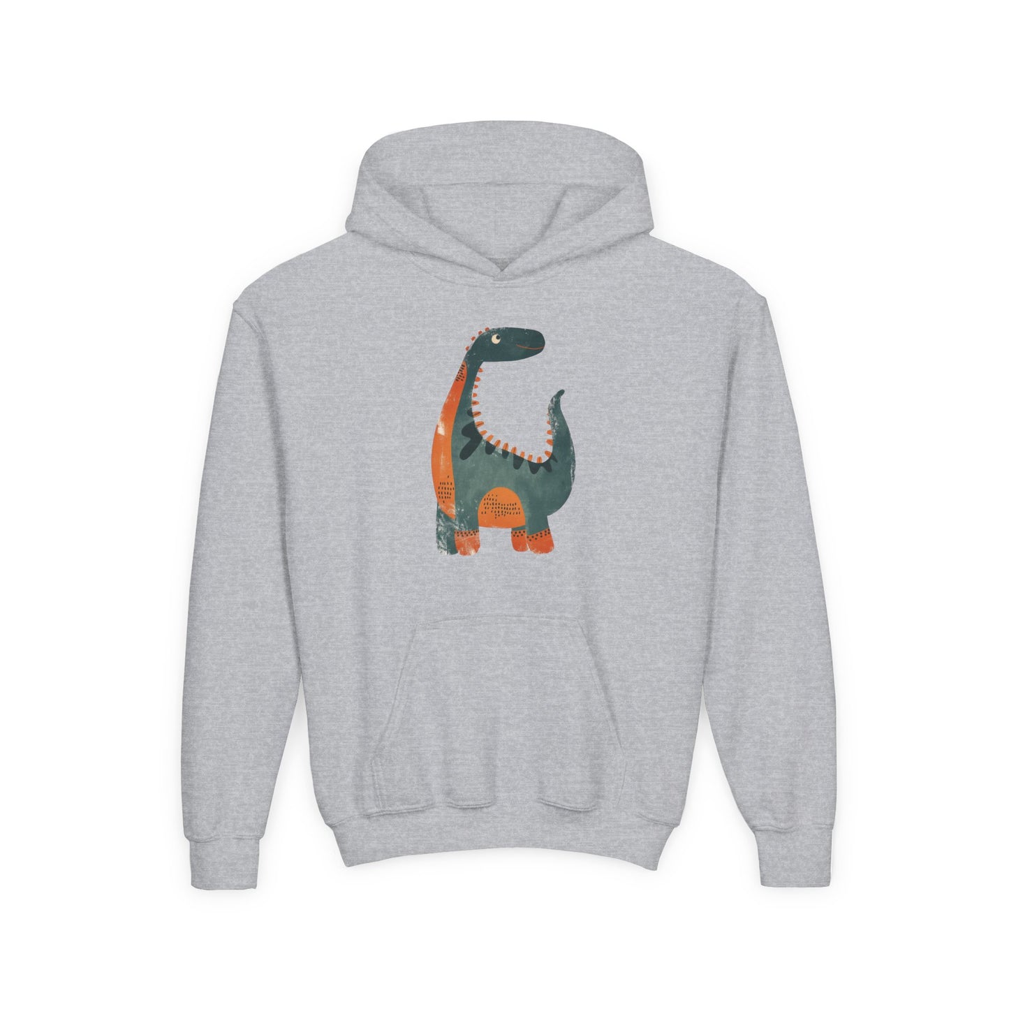 Youth Heavy Blend Hooded Sweatshirt - Whimsical Dinosaur