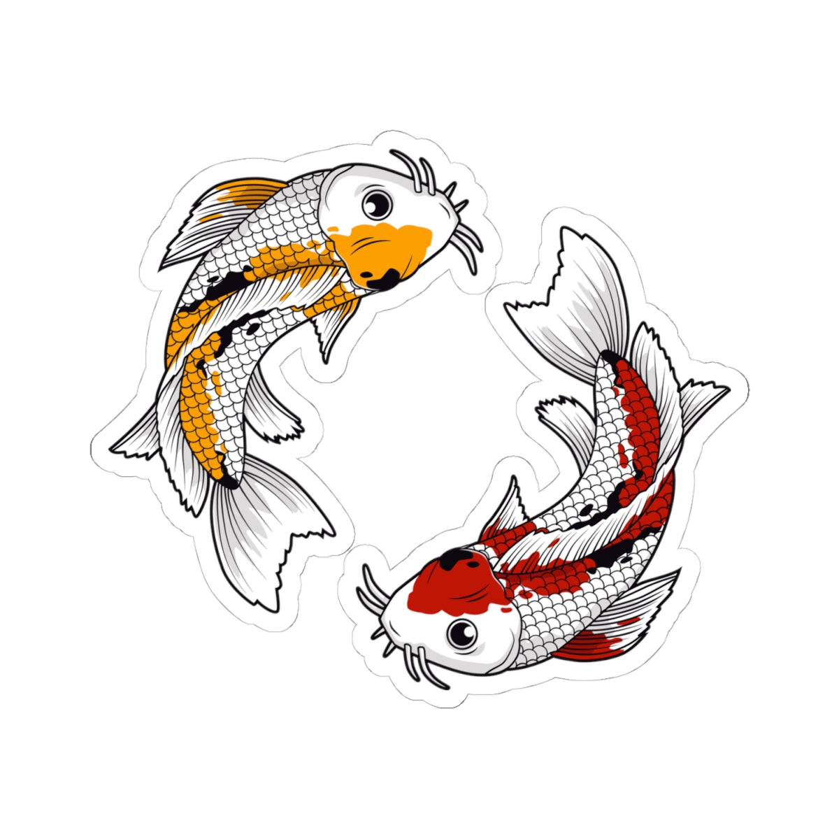 Kiss-Cut Vinyl Decals - Koi fish