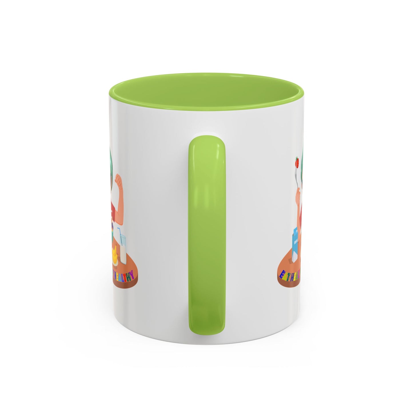 Accent Coffee Mug - super kiddo eating healthy food