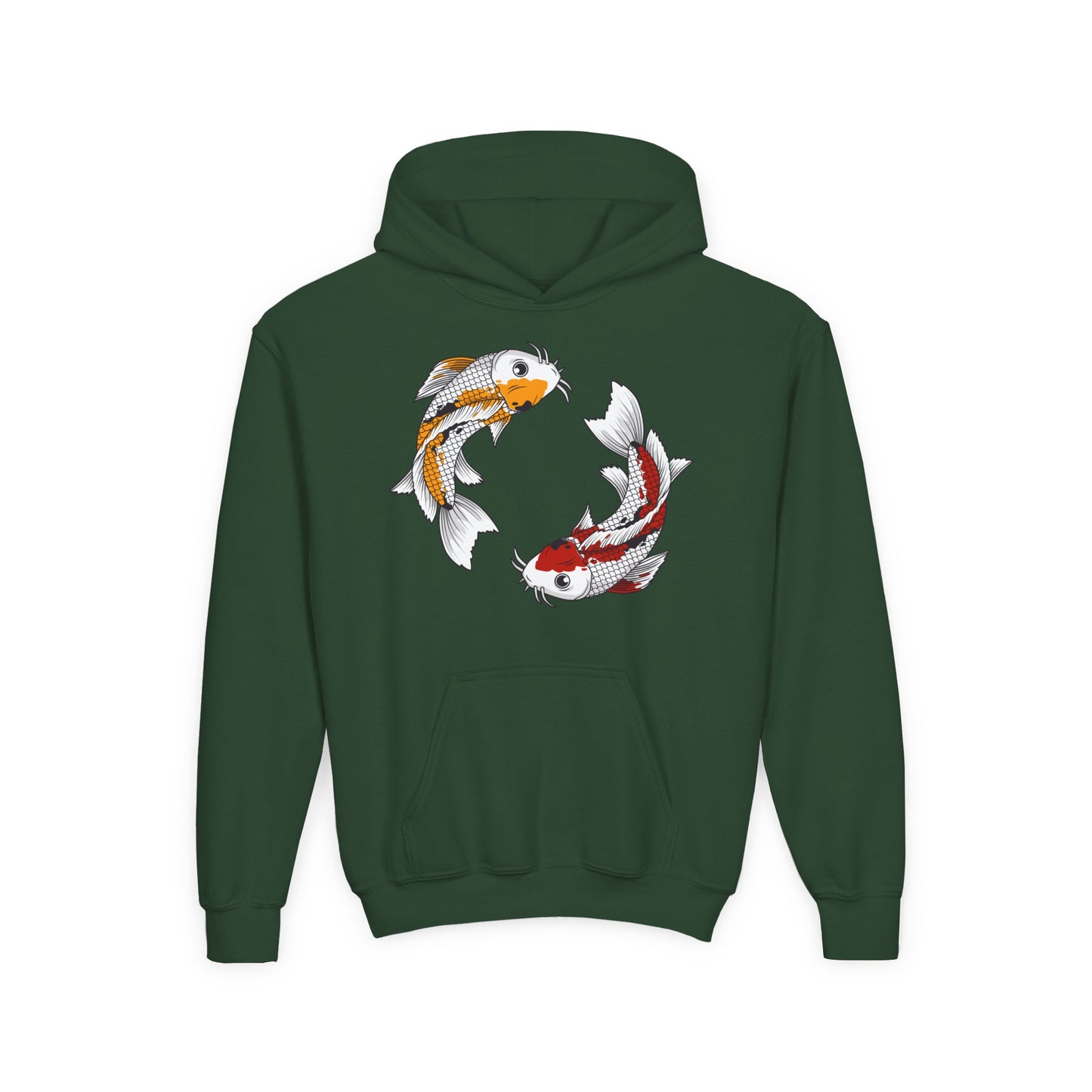 Youth Heavy Blend Hooded Sweatshirt - Koi fish