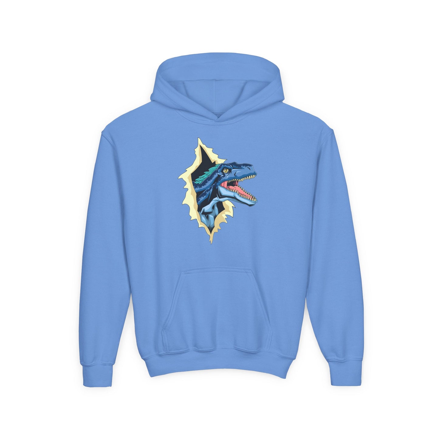 Youth Heavy Blend Hooded Sweatshirt -  Utah raptor dinosaur