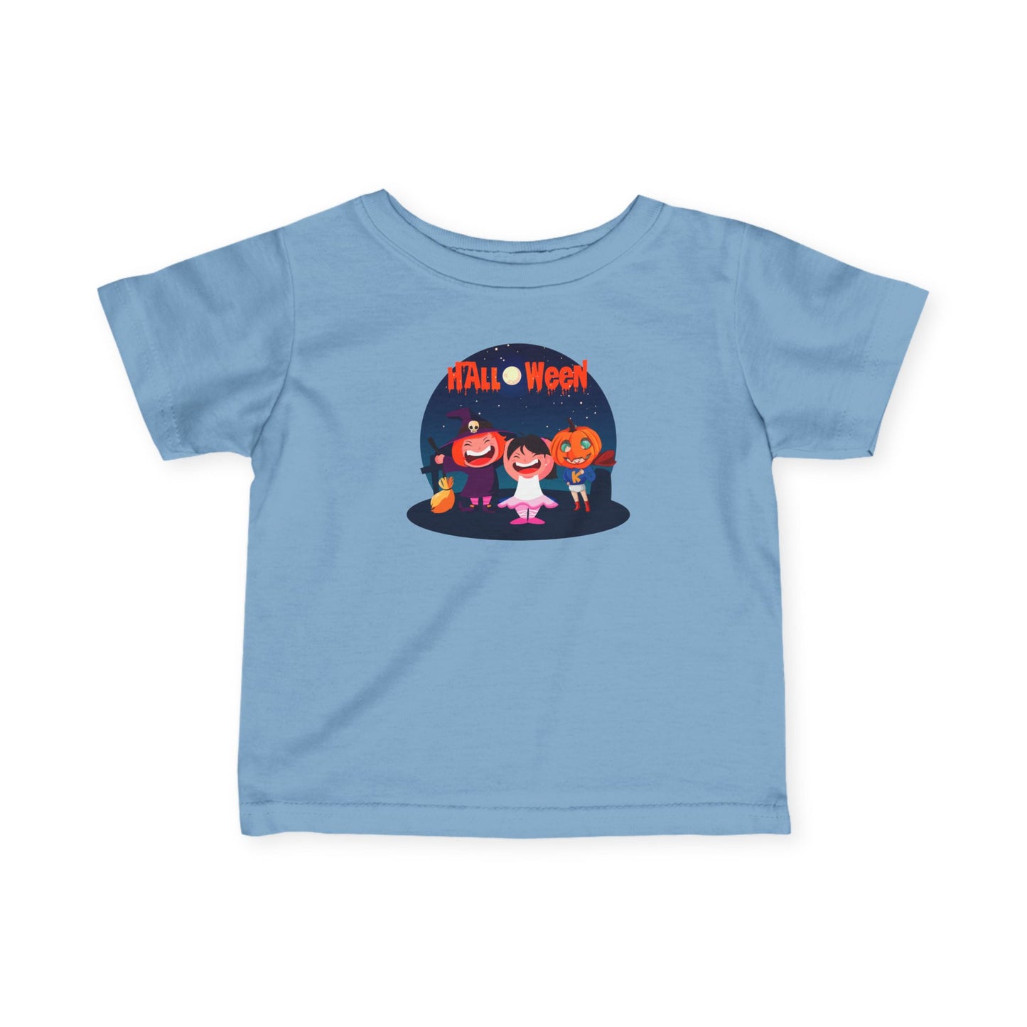Infant Fine Jersey Tee - Super kiddo wearing pumpkin