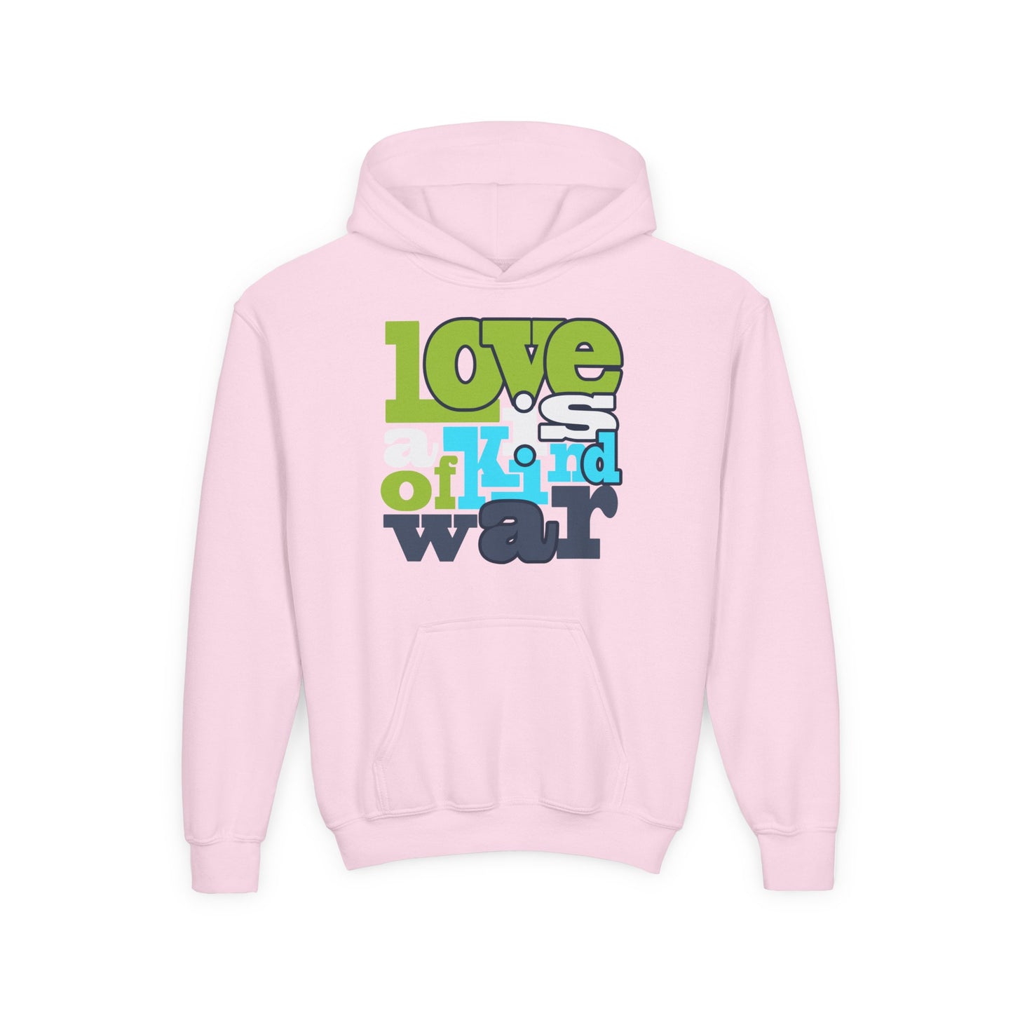 Youth Heavy Blend Hooded Sweatshirt - Love is Kind of War
