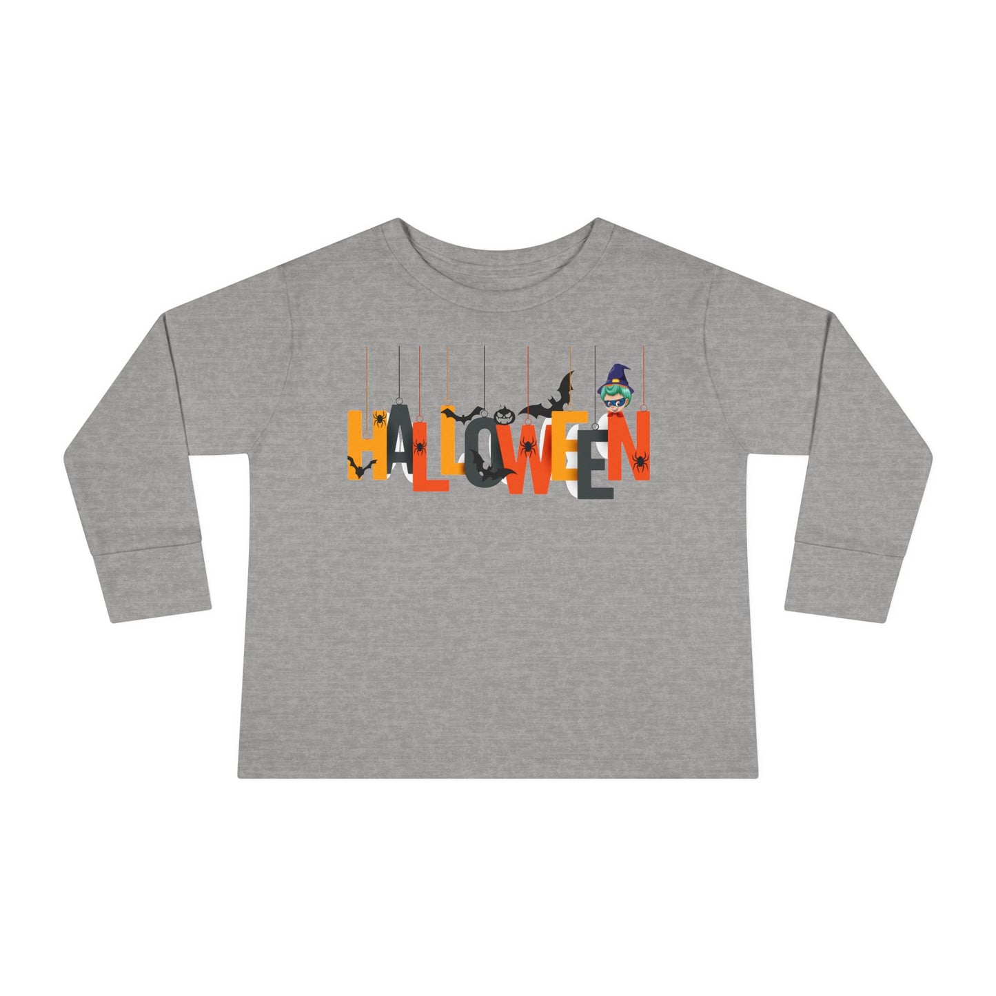 Toddler Long Sleeve Tee - Holloween hanging letters
