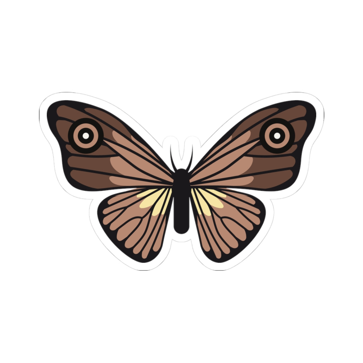 Kiss-Cut Stickers - Brown butterfly
