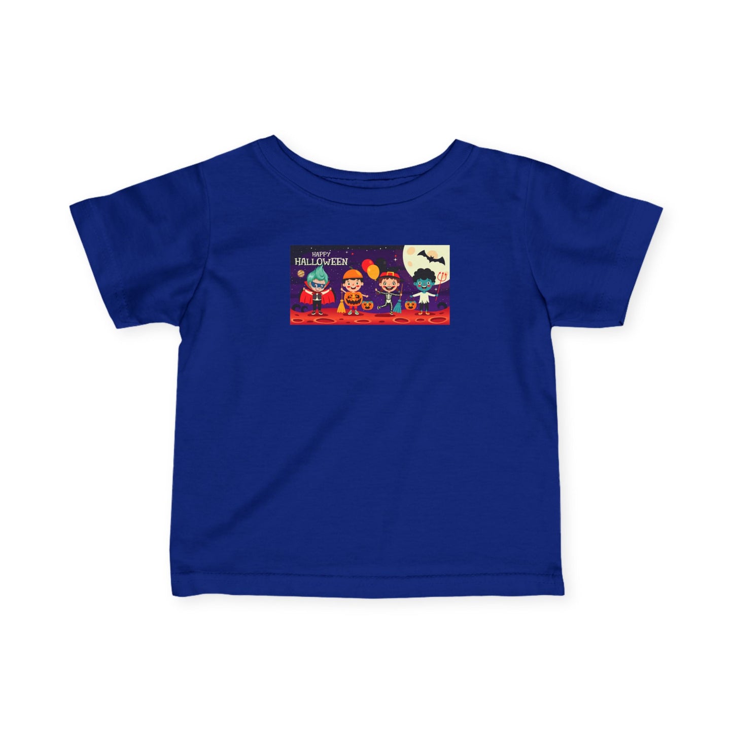 Infant Fine Jersey Tee - Super kiddo with friends on holloween