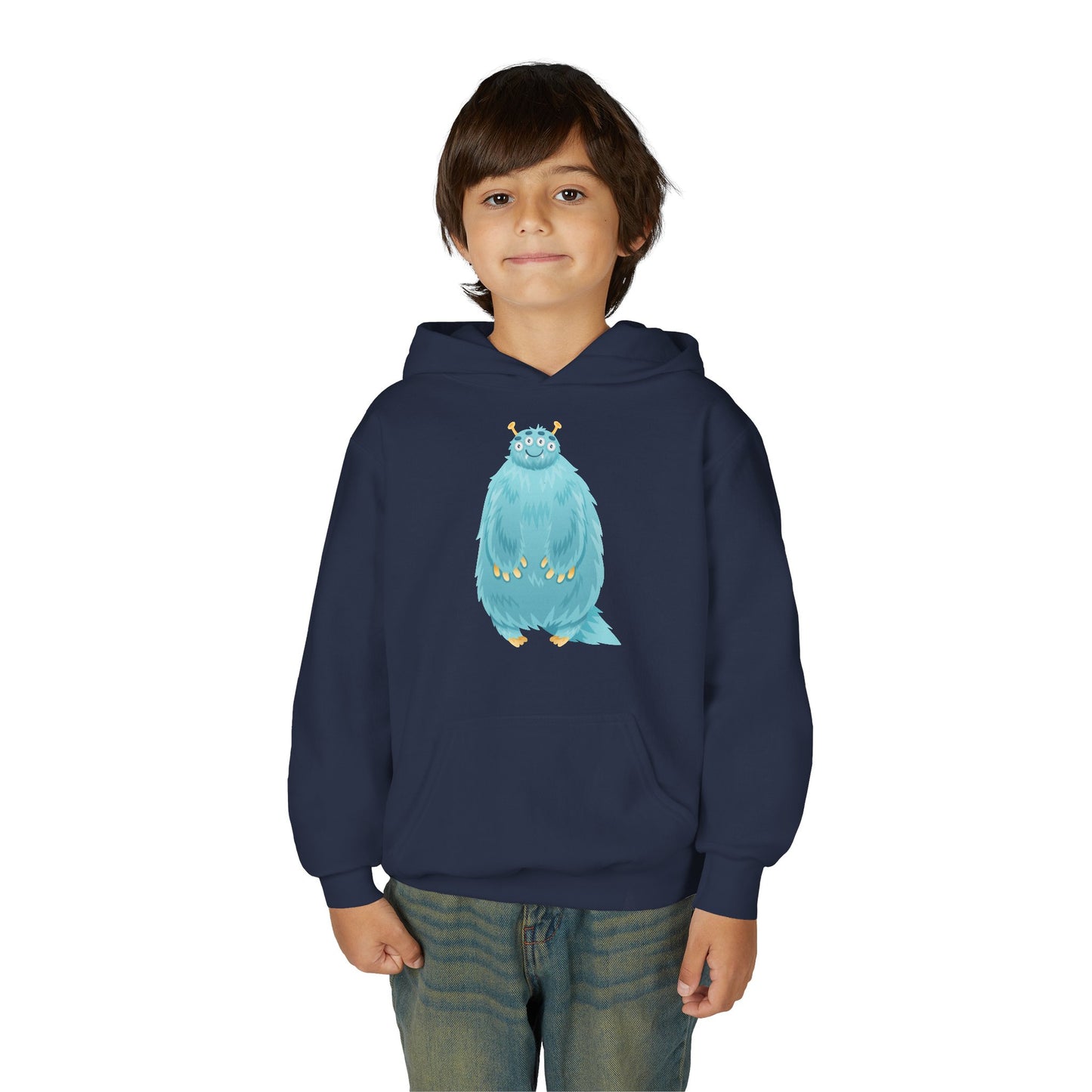 Youth Heavy Blend Hooded Sweatshirt - Blue monster