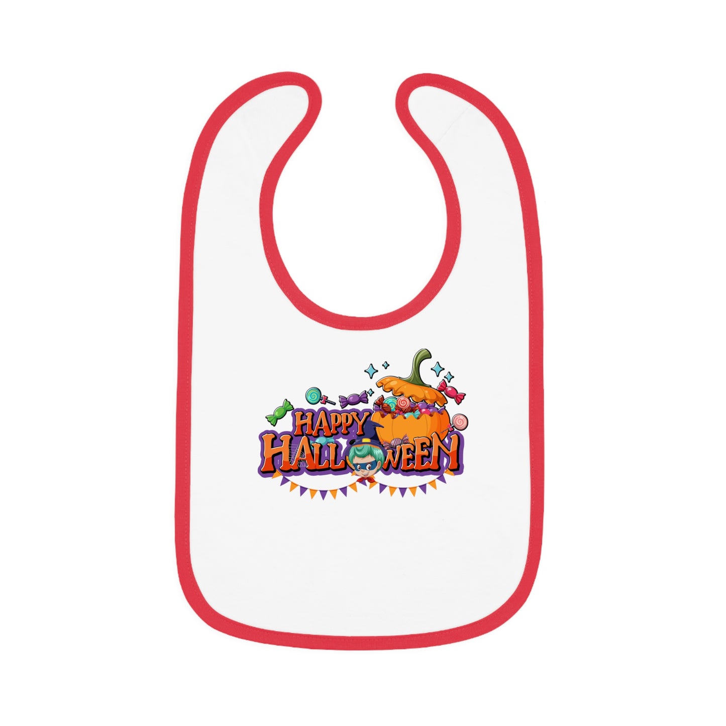 Baby Bib - Happy halloween banner