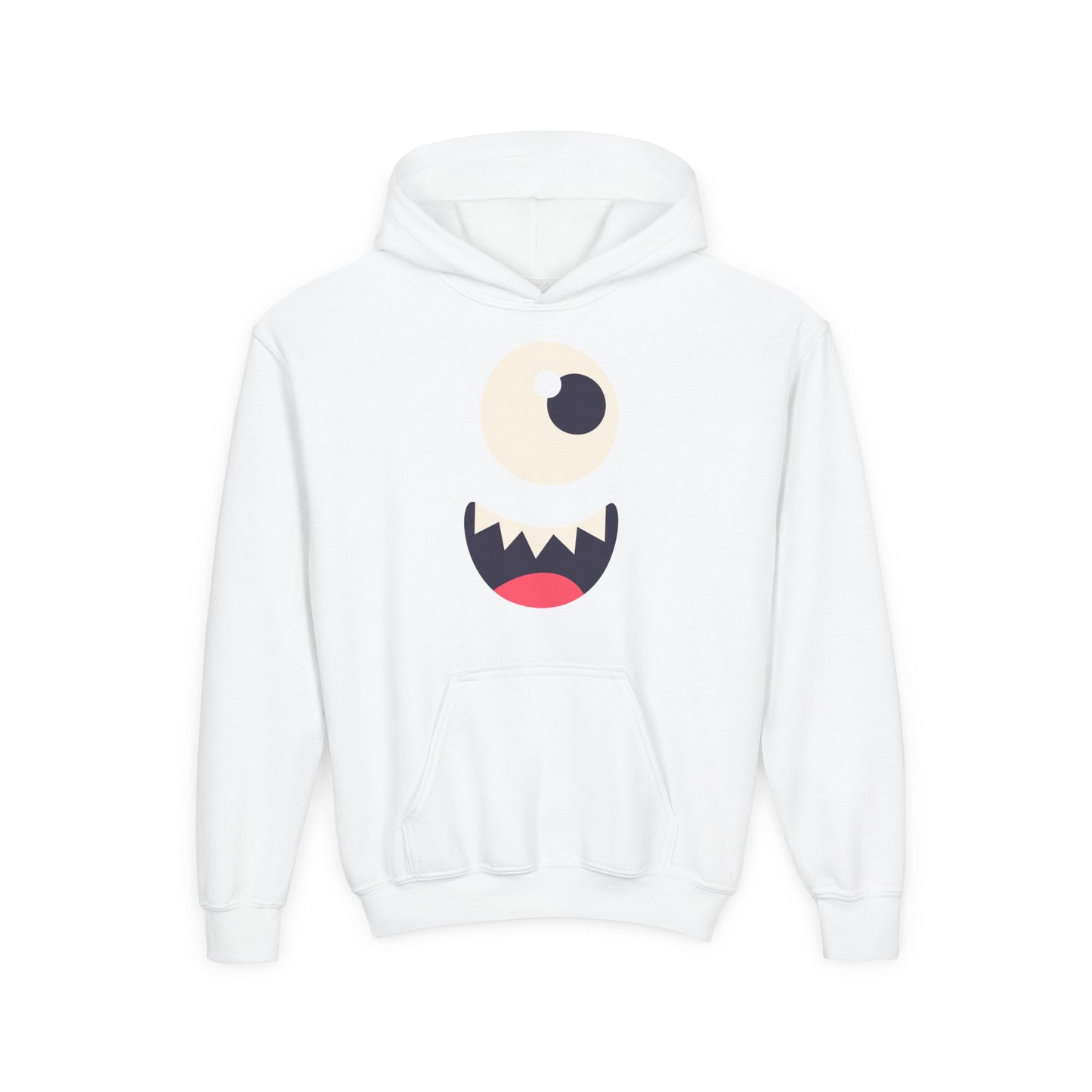 Youth Heavy Blend Hooded Sweatshirt - Monsters face