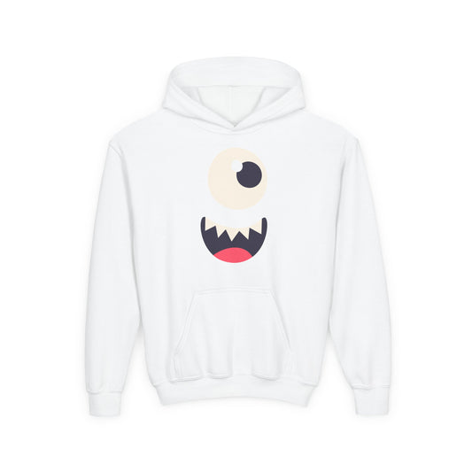 Youth Heavy Blend Hooded Sweatshirt - Monsters face