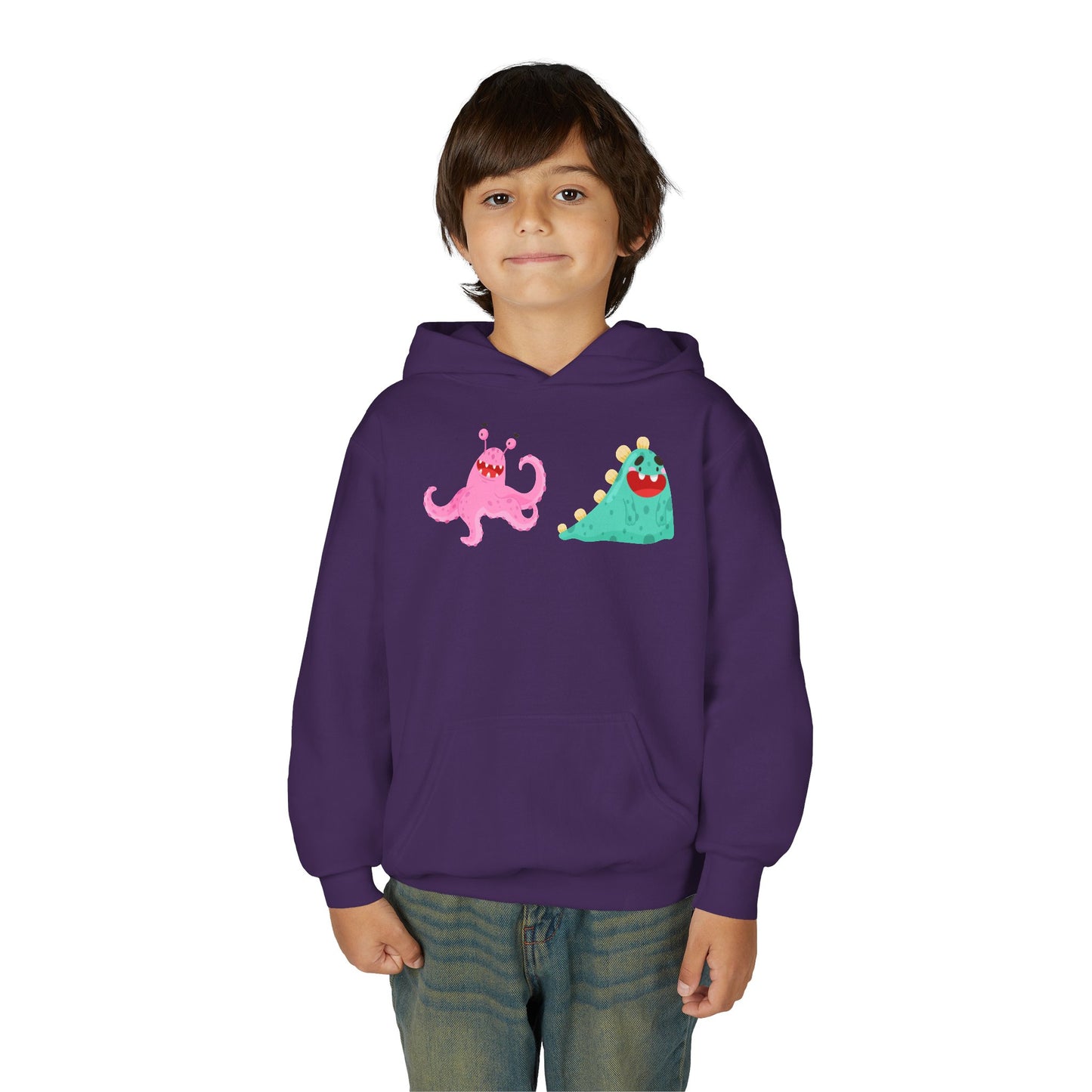Youth Heavy Blend Hooded Sweatshirt - Joyful monster