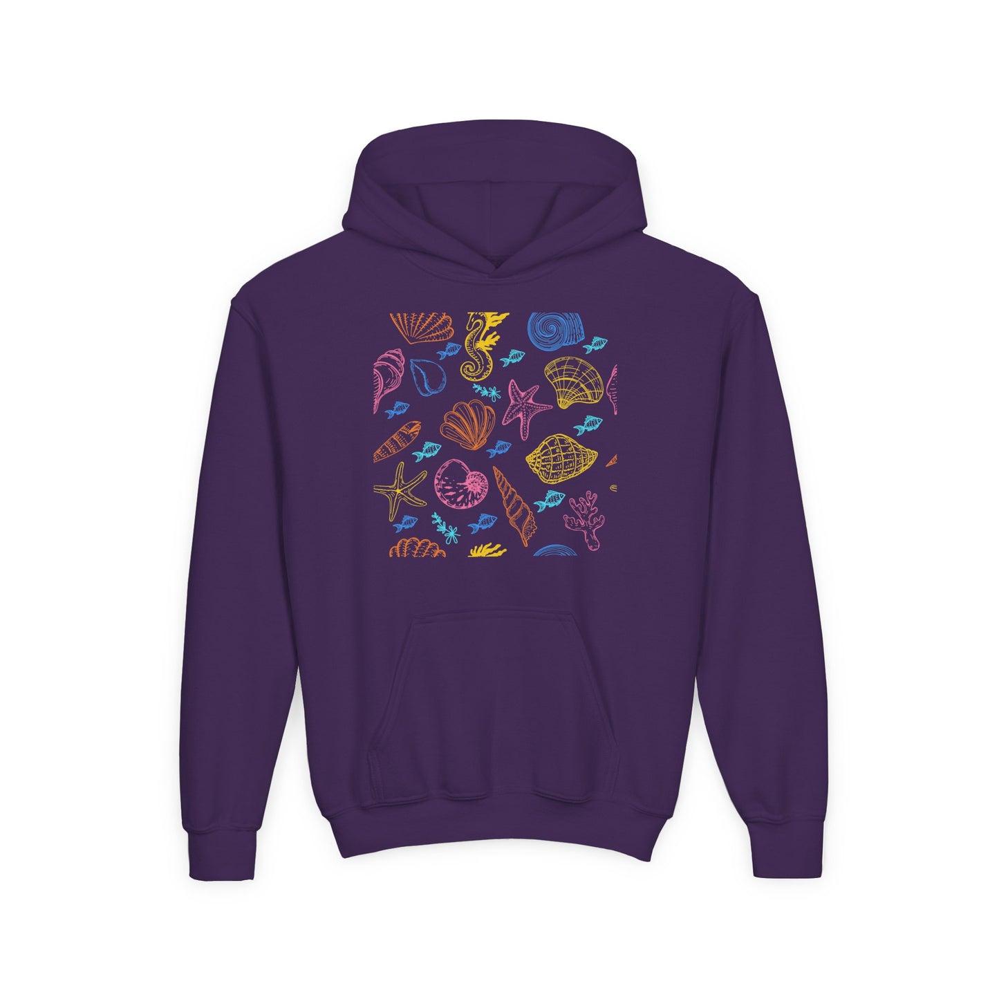 Youth Heavy Blend Hooded Sweatshirt - Sea creatures