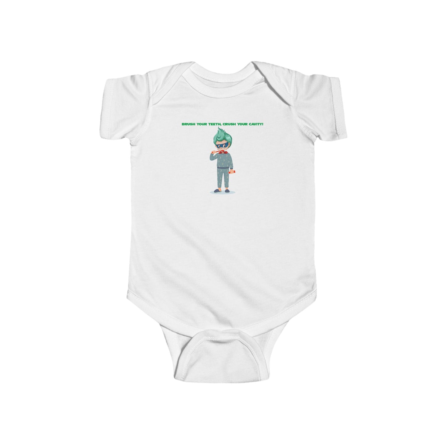 Infant Bodysuit - Super kiddo brushing teeth
