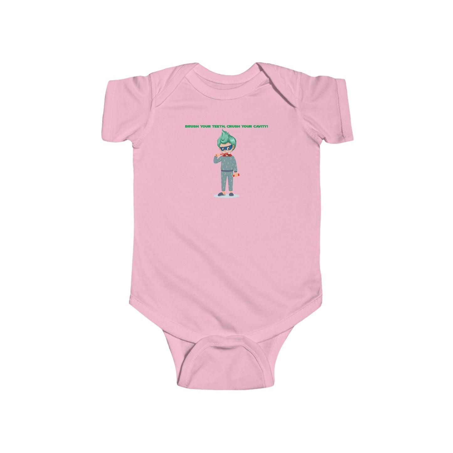Infant Bodysuit - Super kiddo brushing teeth