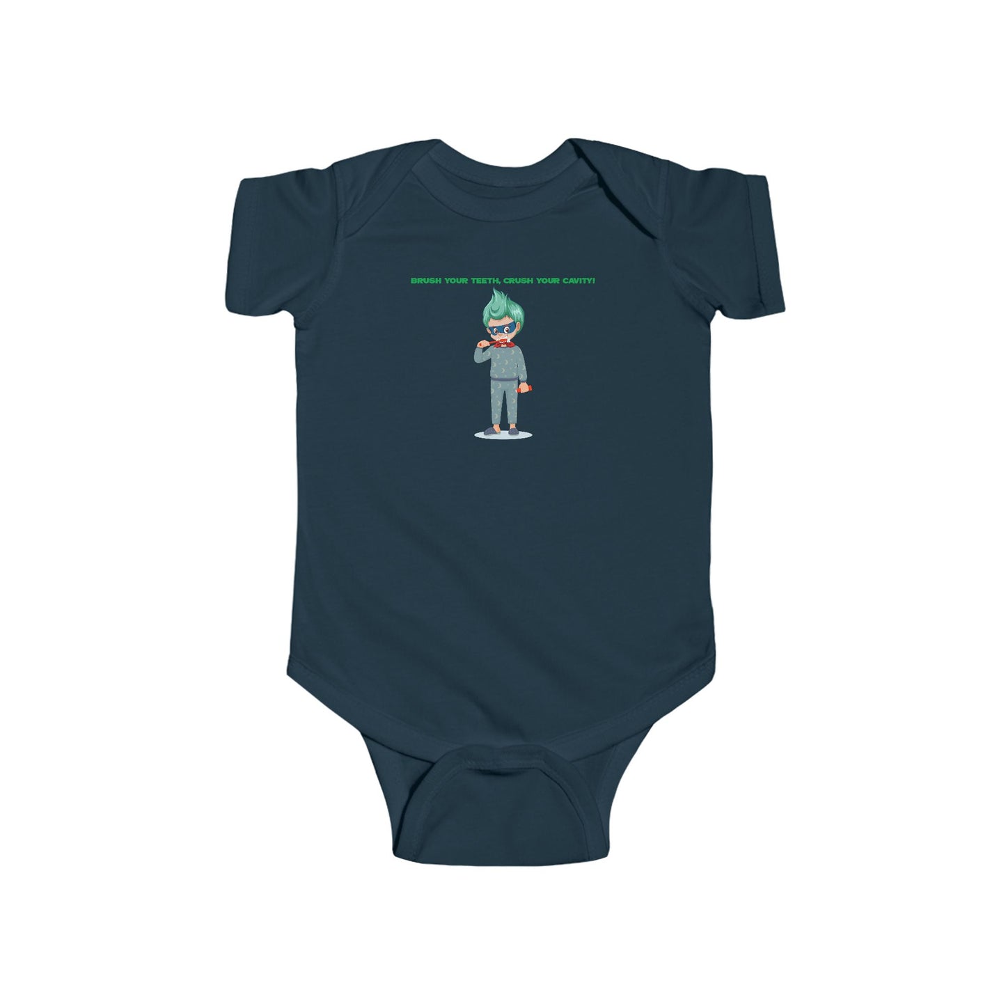 Infant Bodysuit - Super kiddo brushing teeth