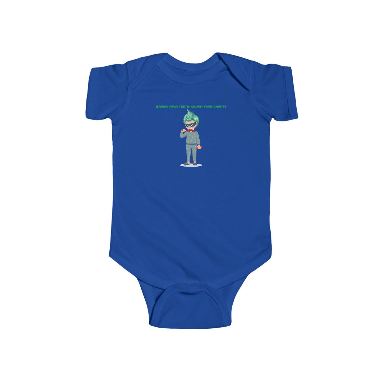 Infant Bodysuit - Super kiddo brushing teeth