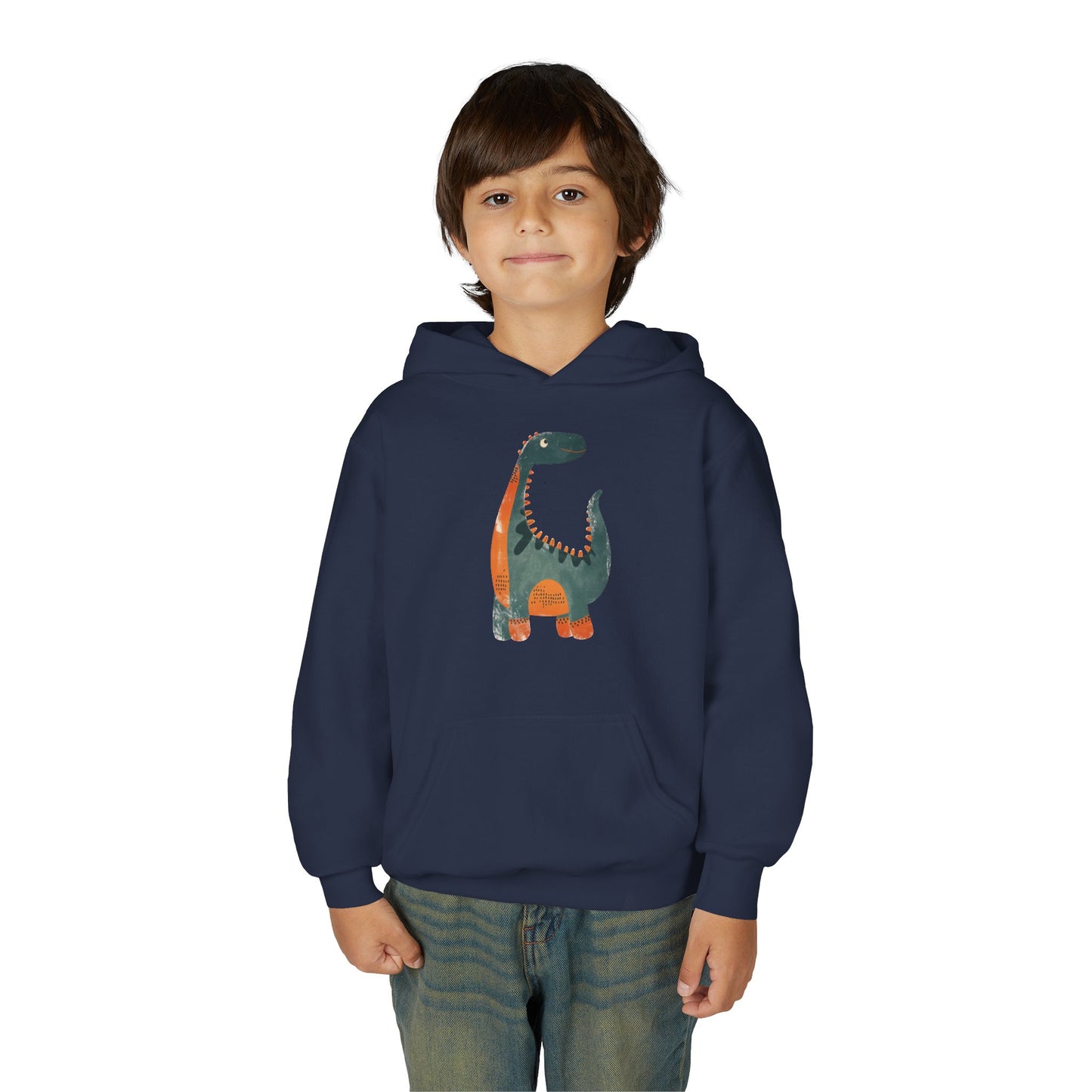 Youth Heavy Blend Hooded Sweatshirt - Whimsical Dinosaur