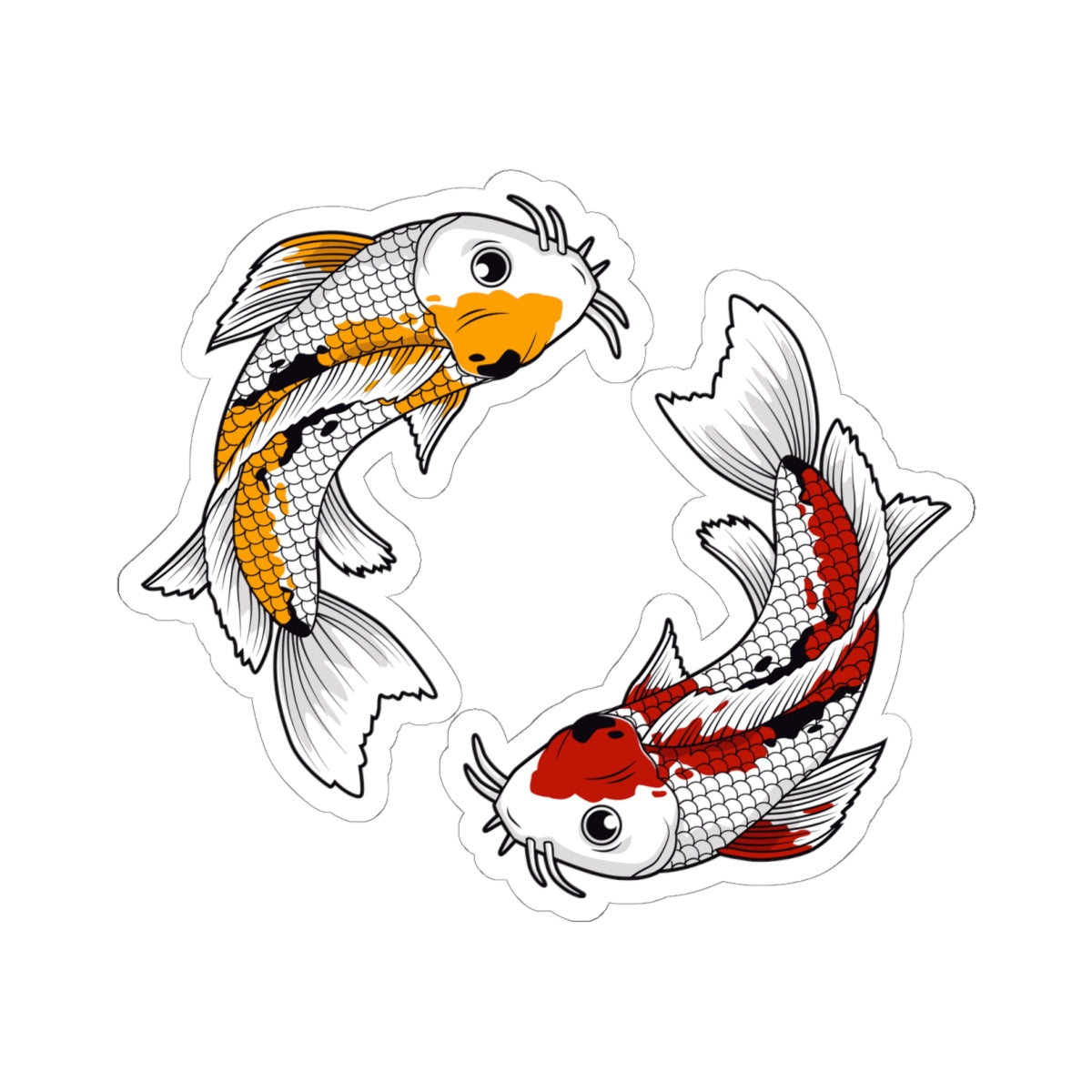 Kiss-Cut Vinyl Decals - Koi fish