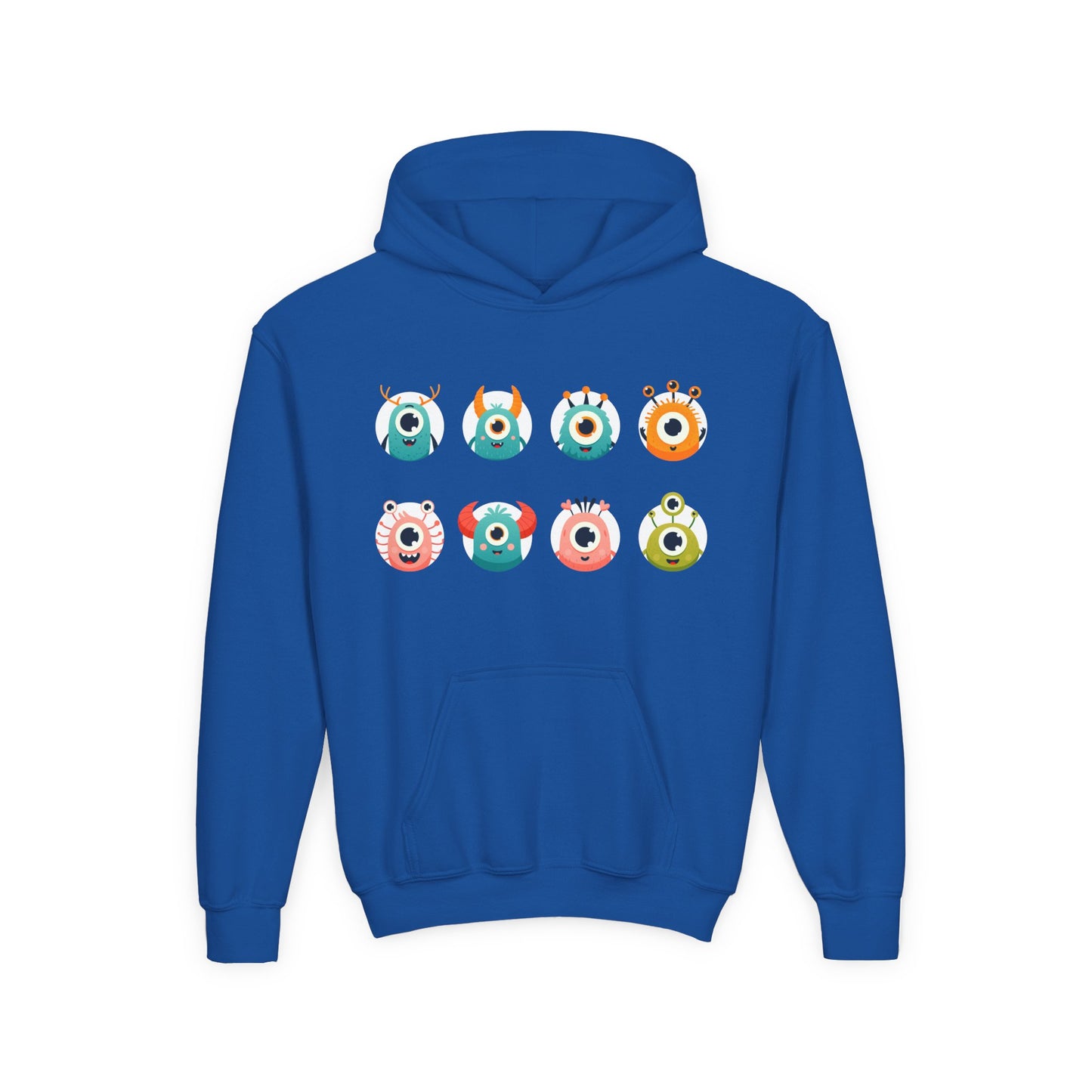 Youth Heavy Blend Hooded Sweatshirt - One eye monsters