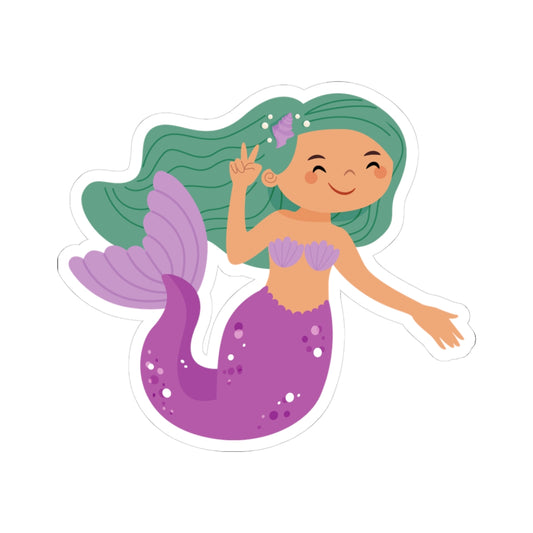 Kiss-Cut Stickers - mermaid purple  tail