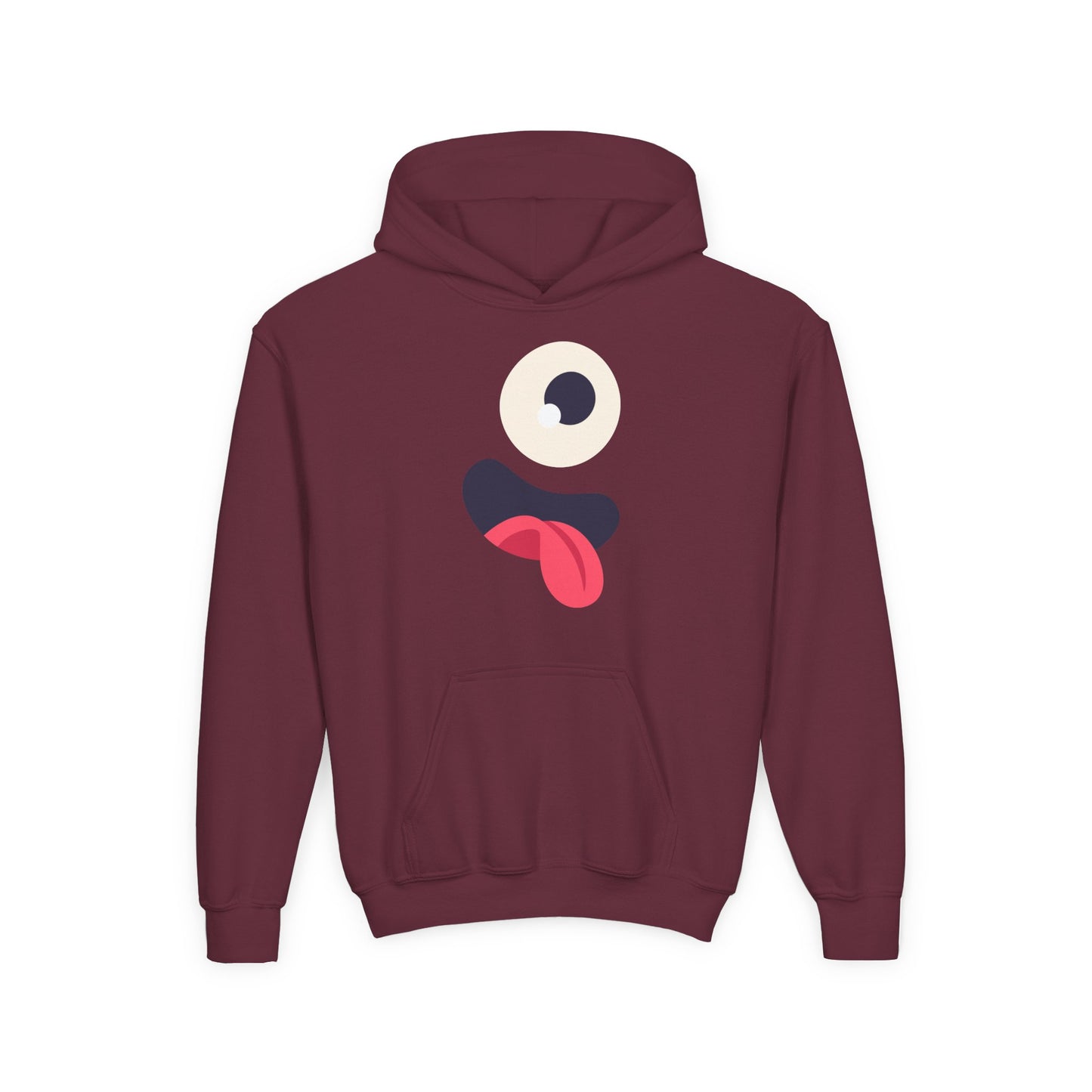 Youth Heavy Blend Hooded Sweatshirt - Monsters Eyes and tongue