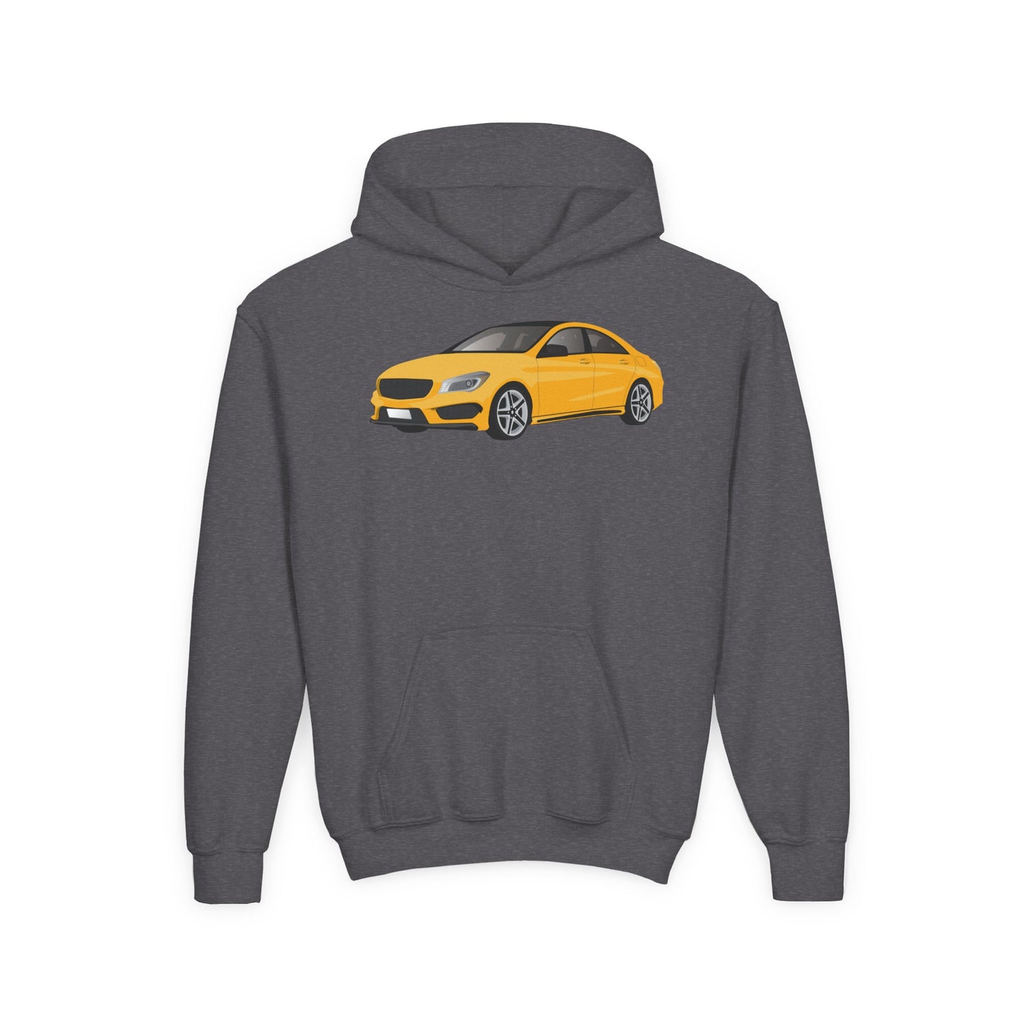 Youth Heavy Blend Hooded Sweatshirt - Yellow car