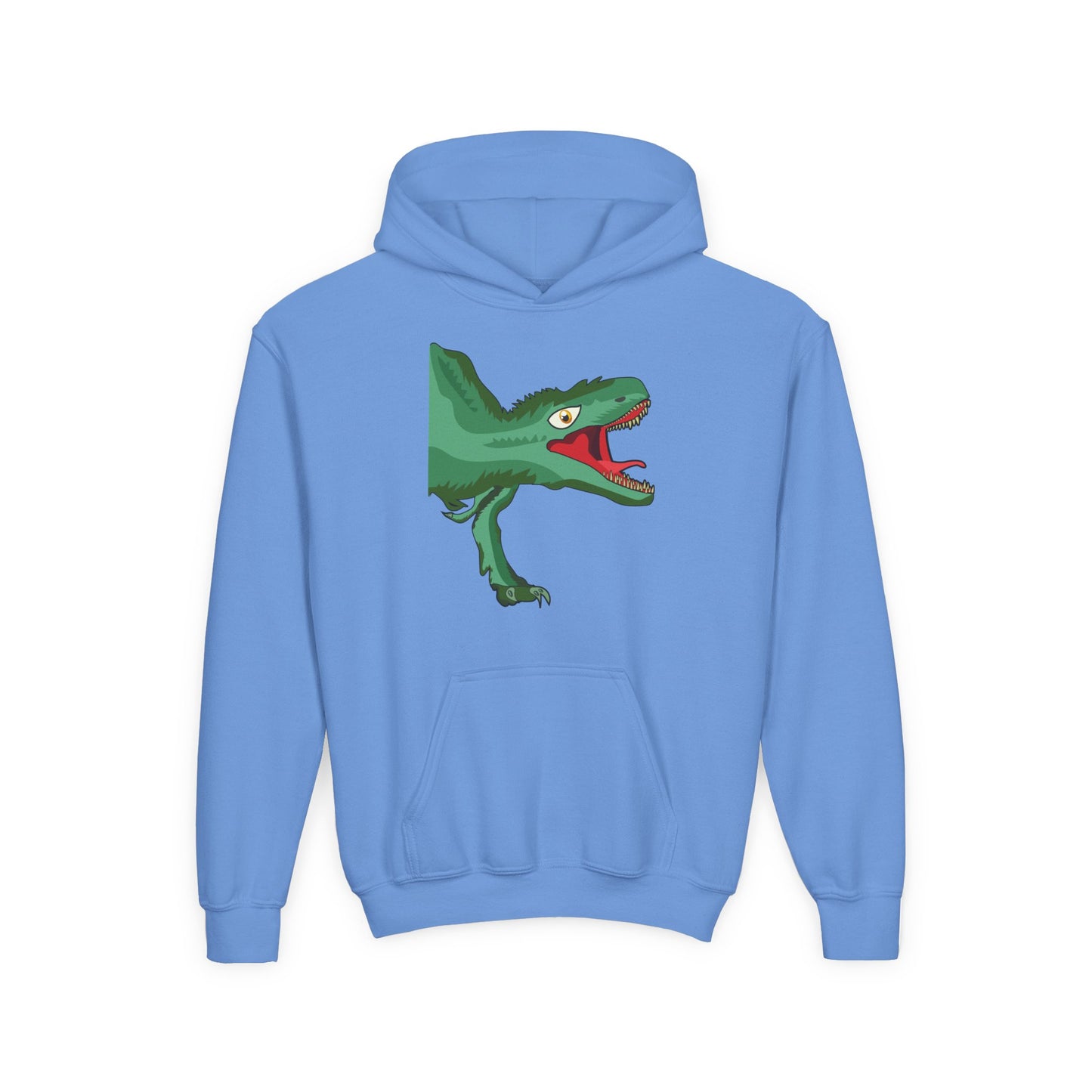 Youth Heavy Blend Hooded Sweatshirt -  Tyrannosaurus hunting