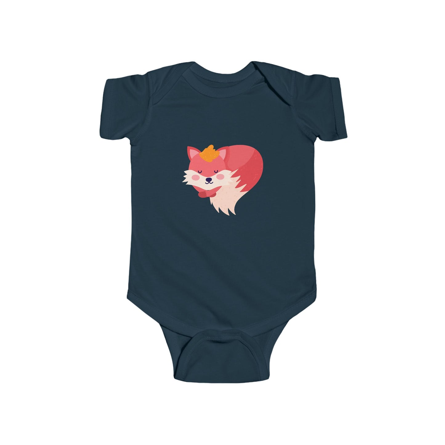 Infant Fine Jersey Bodysuit - Sleeping fox