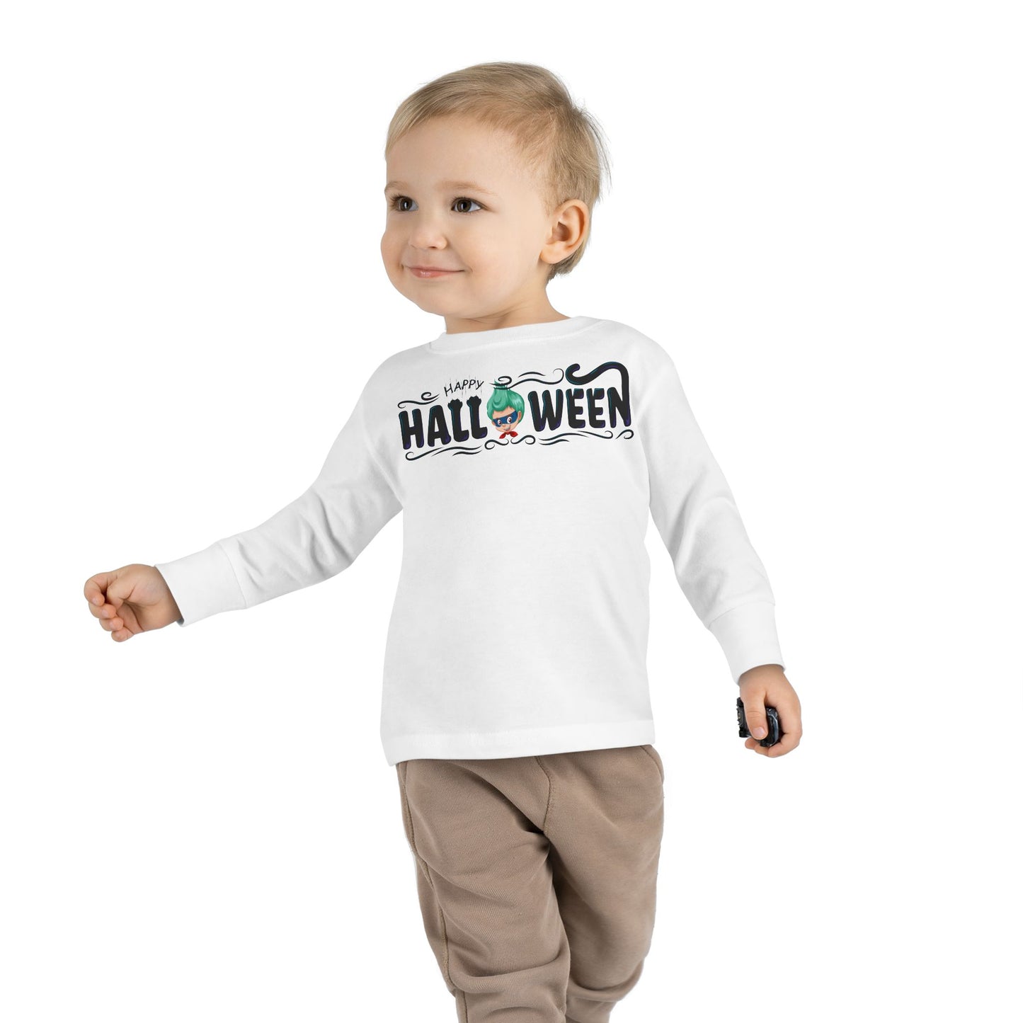 Toddler Long Sleeve Tee - Happy halloween by super kiddo