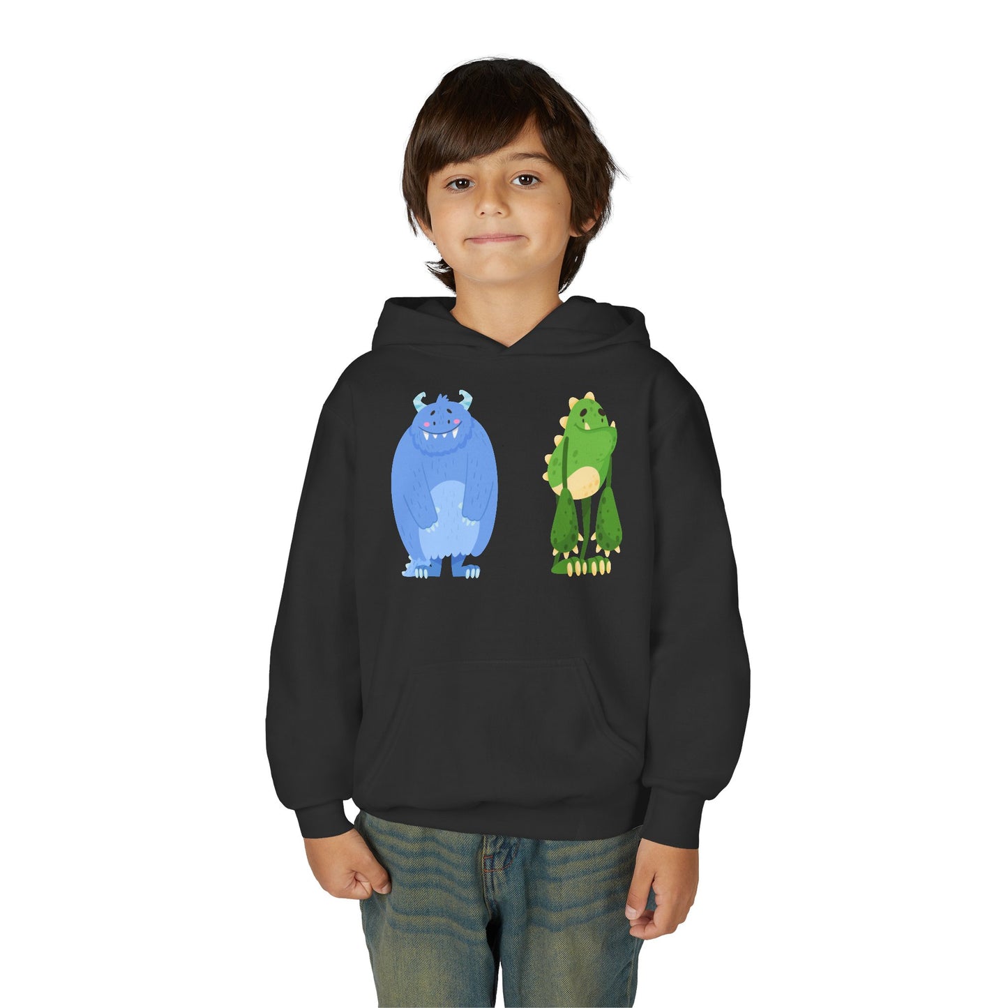Youth Heavy Blend Hooded Sweatshirt - Cute monster